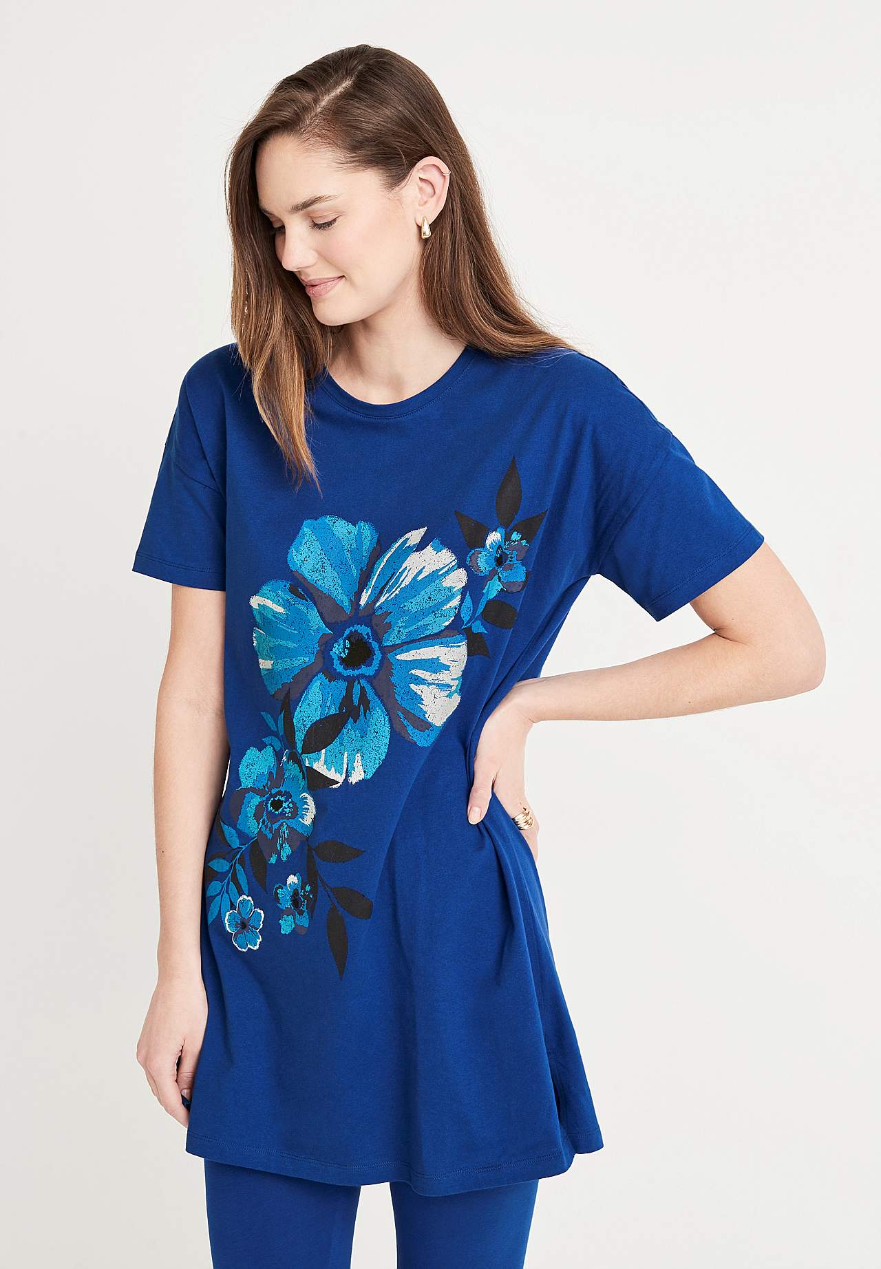 Długi t-shirt Teerece 2 sztuki