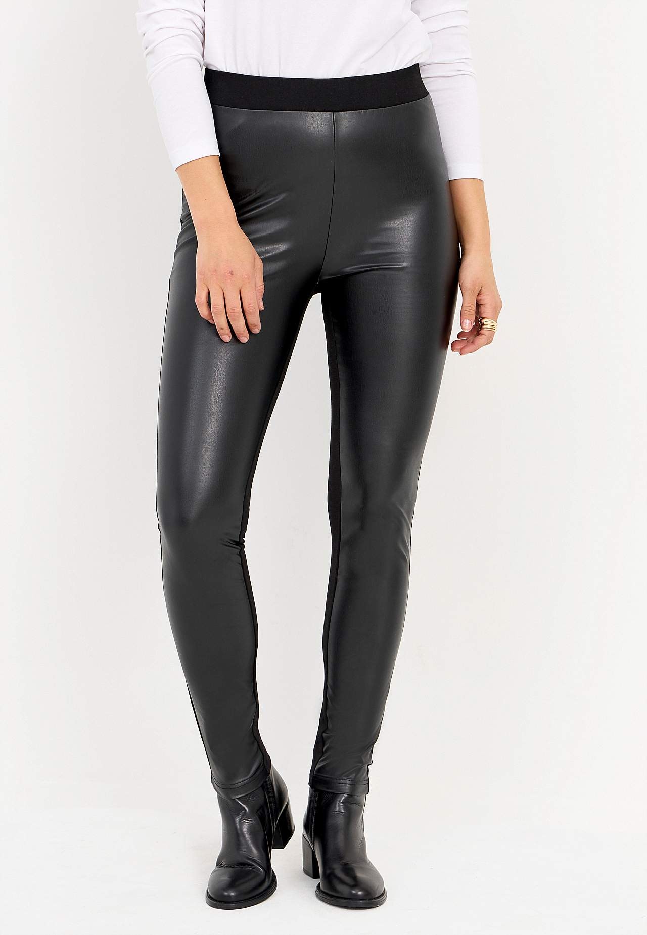 Legginsy z powlekaną część przednią