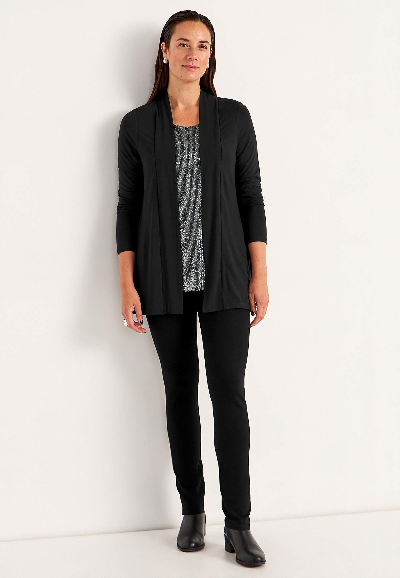 Bluzka 2 w 1 z długim rękawem z cekinami