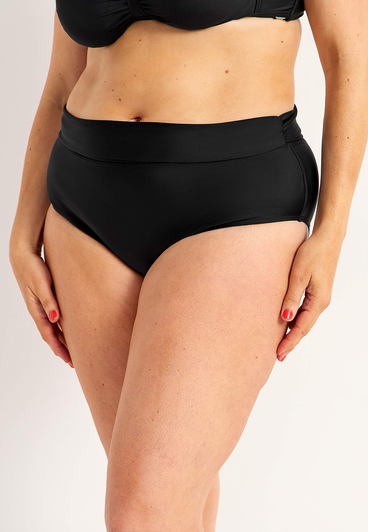 Majtki do bikini ze składaną krawędzią w talii Amalfi
