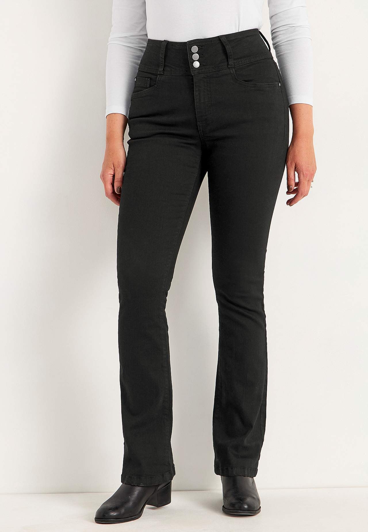 Jeansy bootcut z wysokim stanem