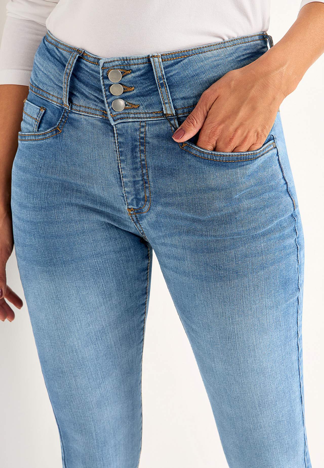 Jeansy bootcut z wysokim stanem Jennifer