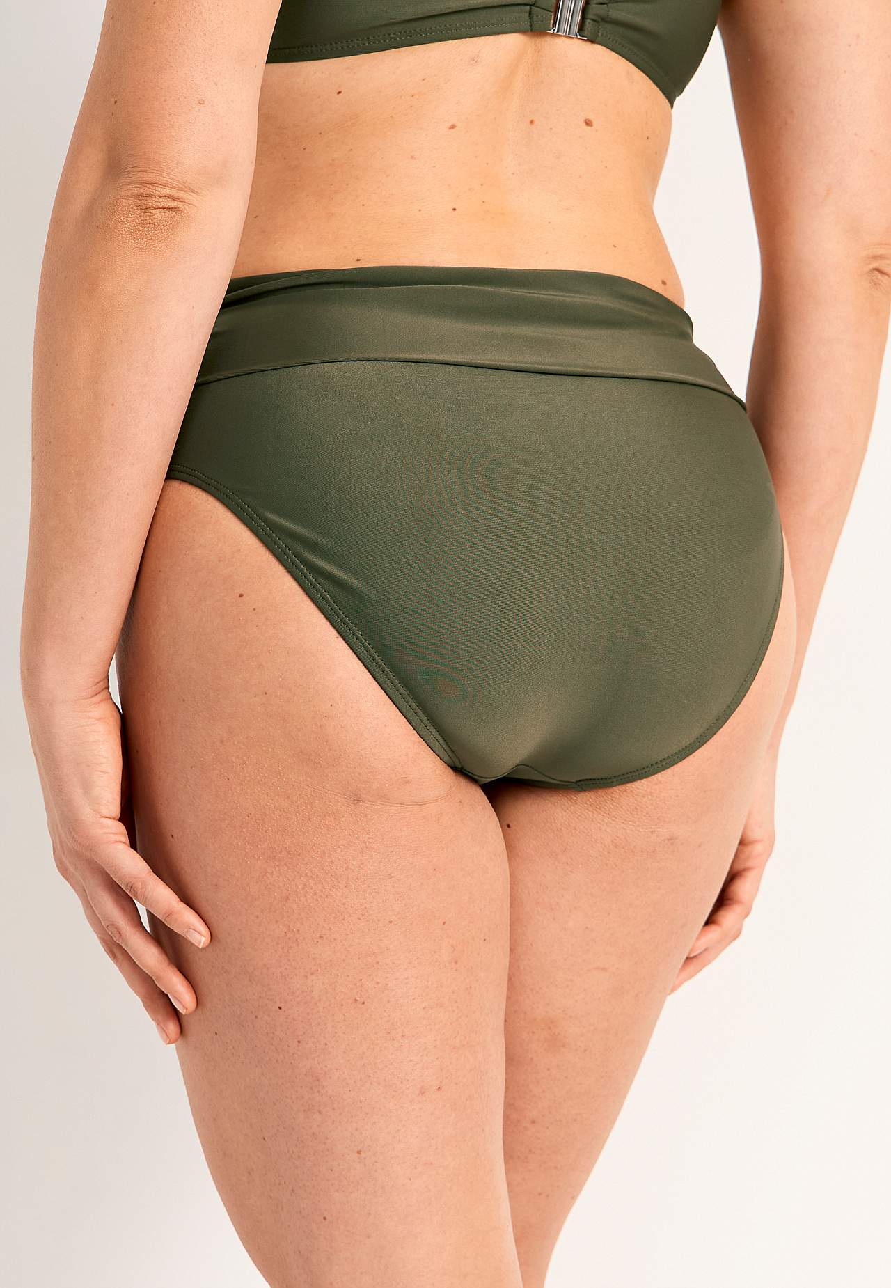 Majtki do bikini ze składaną krawędzią w talii Amalfi