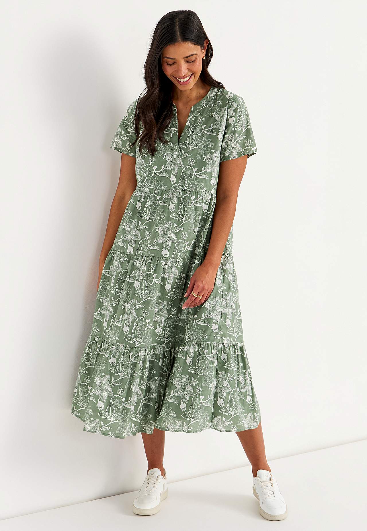 Sukienka bawełniana z falbanką