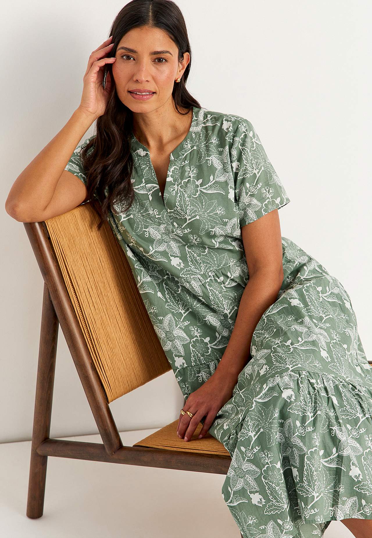 Sukienka bawełniana z falbanką