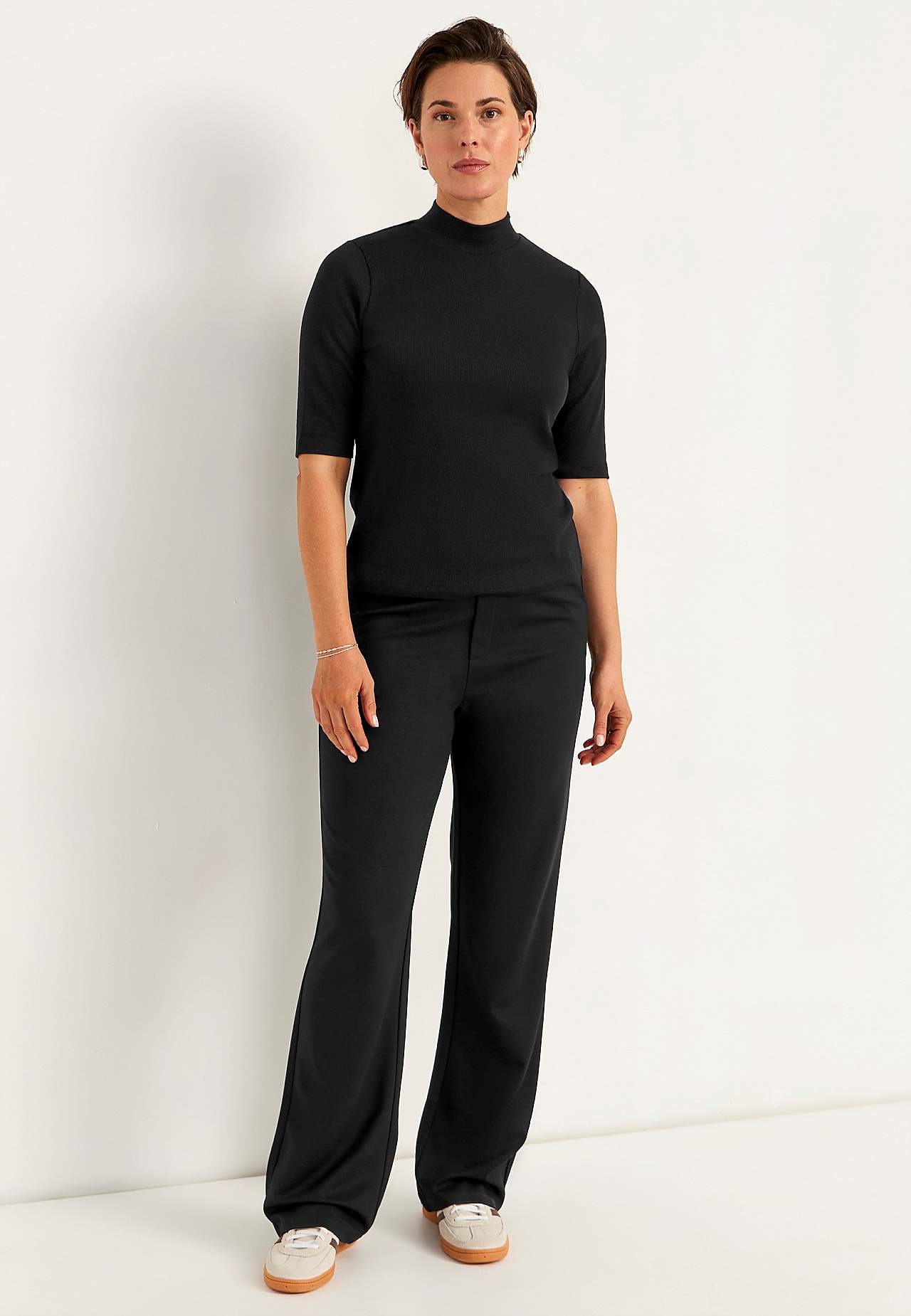 Szerokie spodnie z dżerseju z kieszeniami Lisa