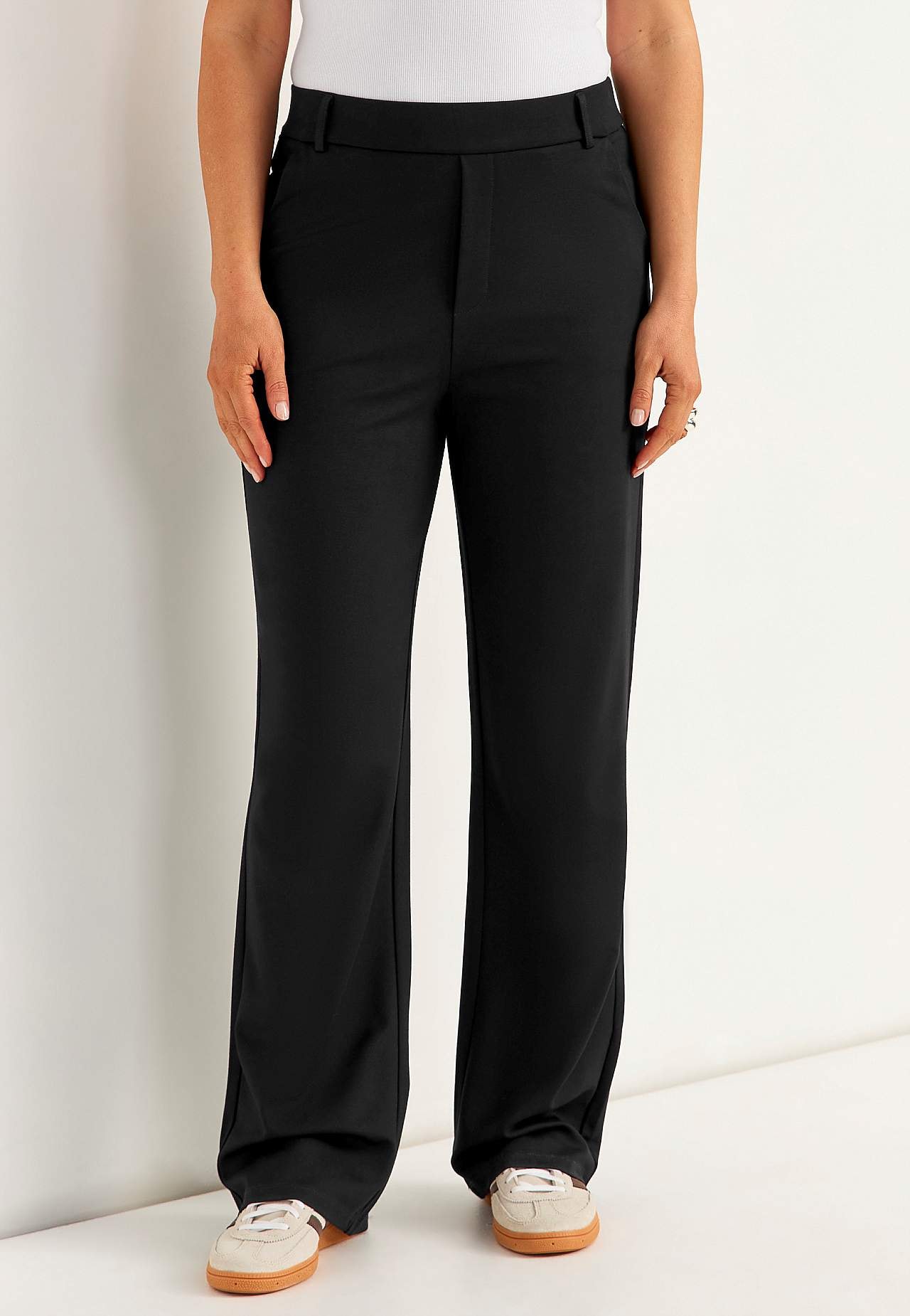 Szerokie spodnie z dżerseju z kieszeniami Lisa