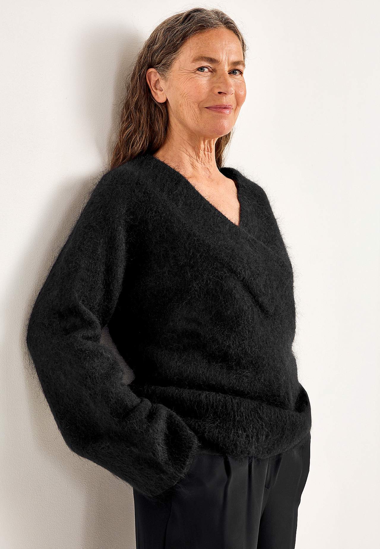 Sweter Premium z mieszanki moheru i wełny