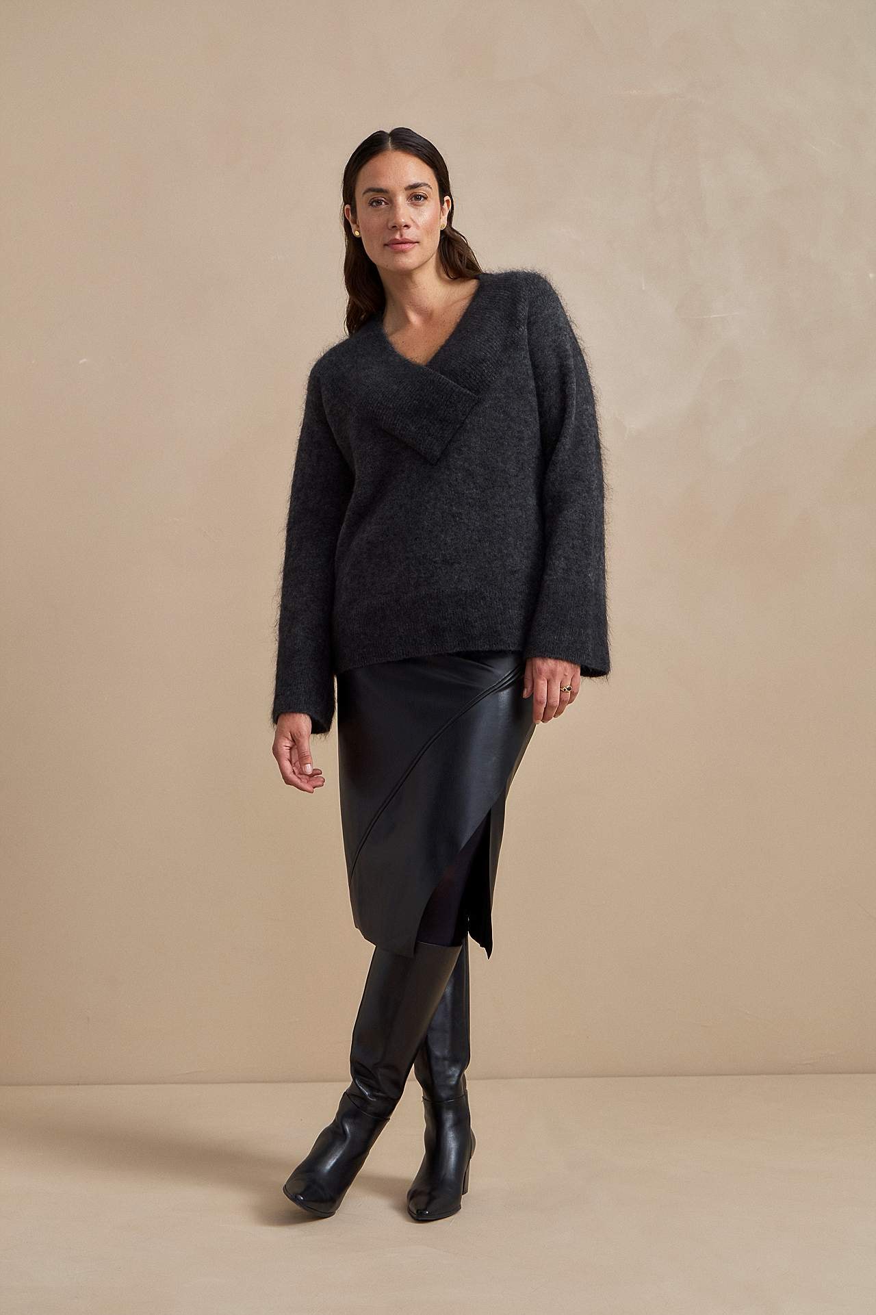 Sweter Premium z mieszanki moheru i wełny