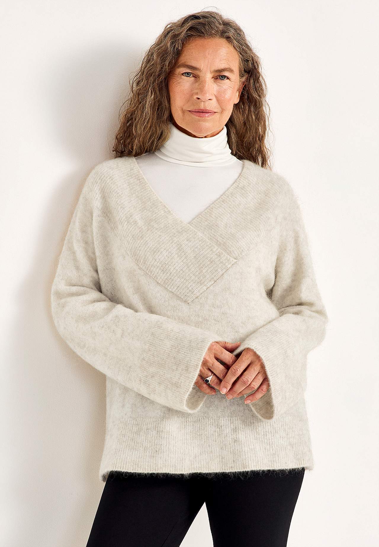 Sweter Premium z mieszanki moheru i wełny