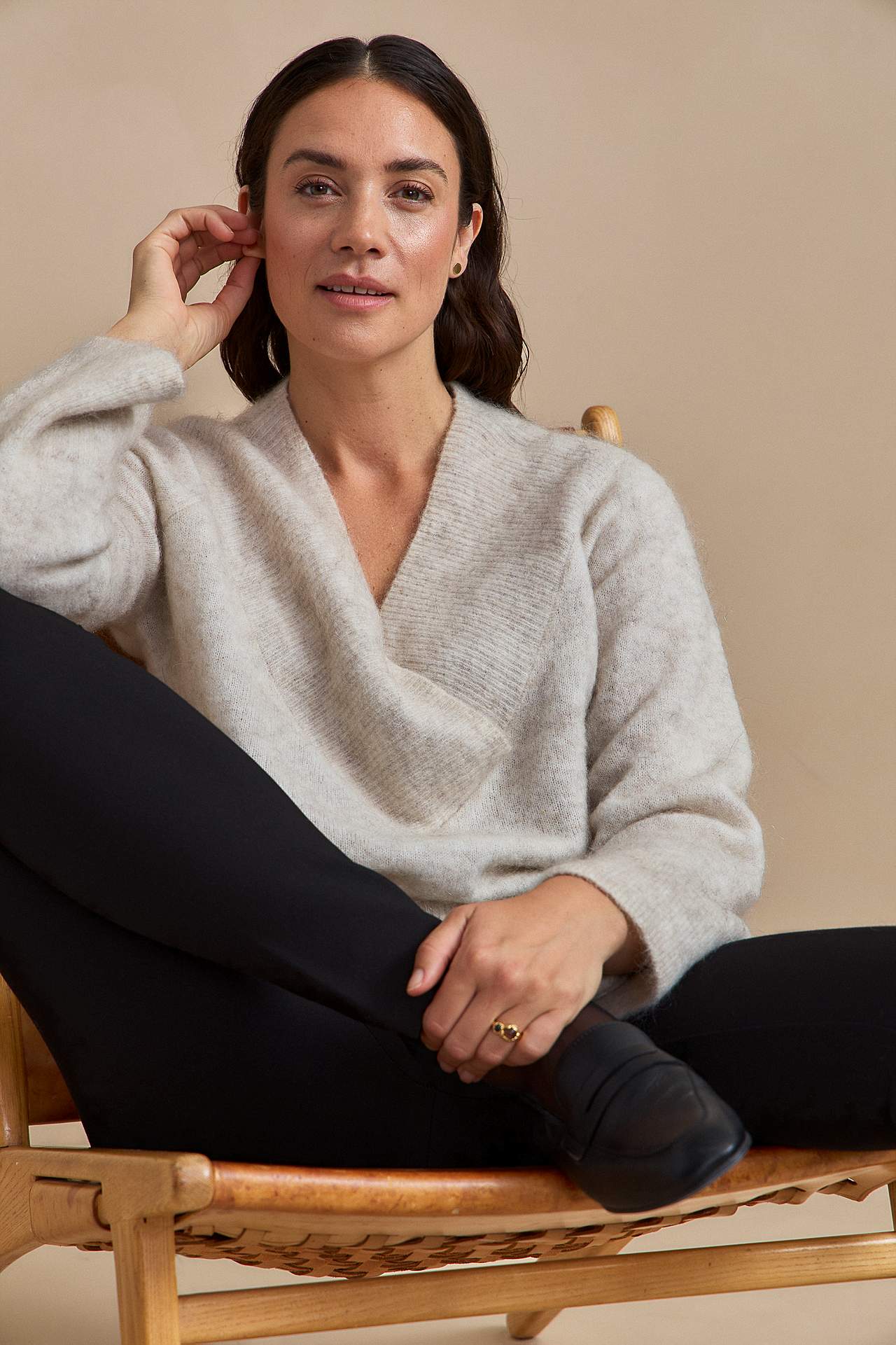Sweter Premium z mieszanki moheru i wełny
