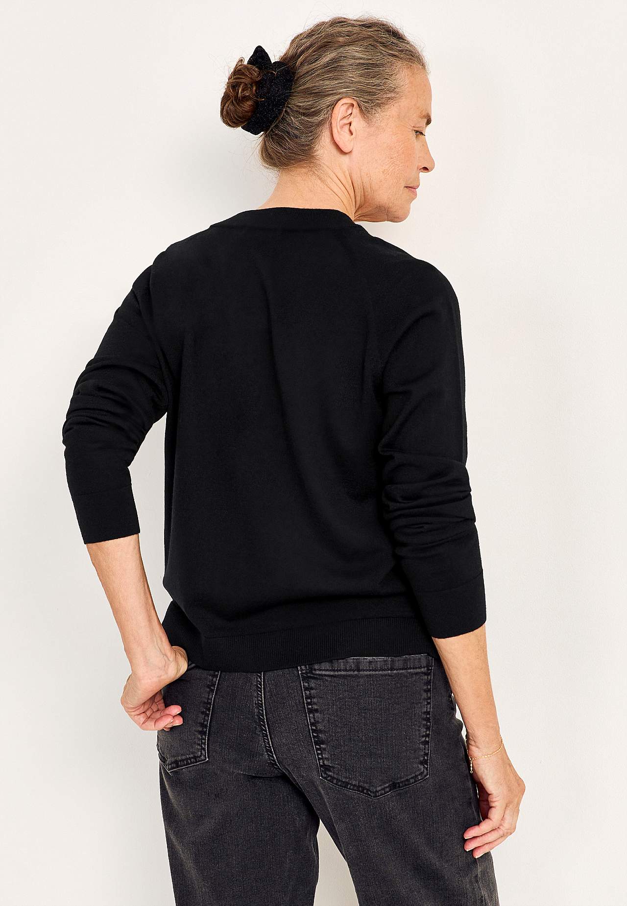 Rozpinany Premium sweter z wełny z merynosów