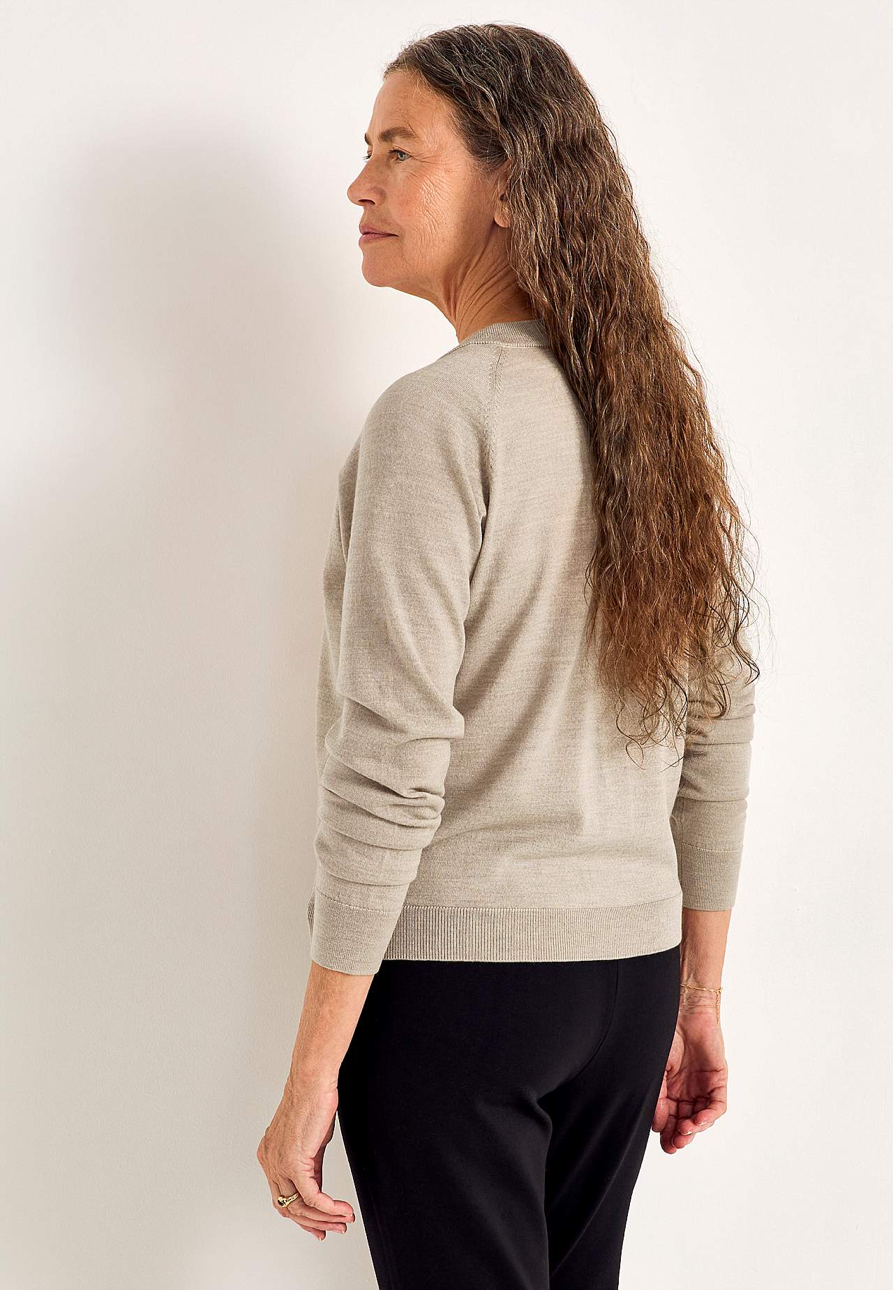 Rozpinany Premium sweter z wełny z merynosów