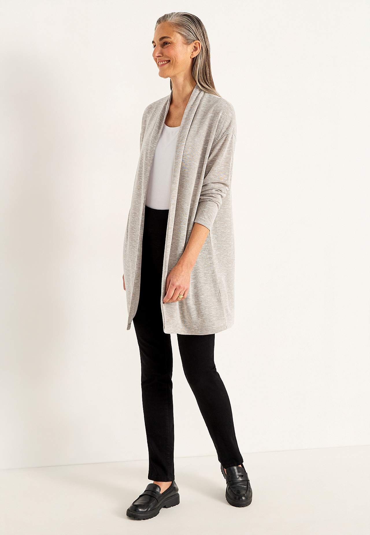 Otwarty rozpinany sweter