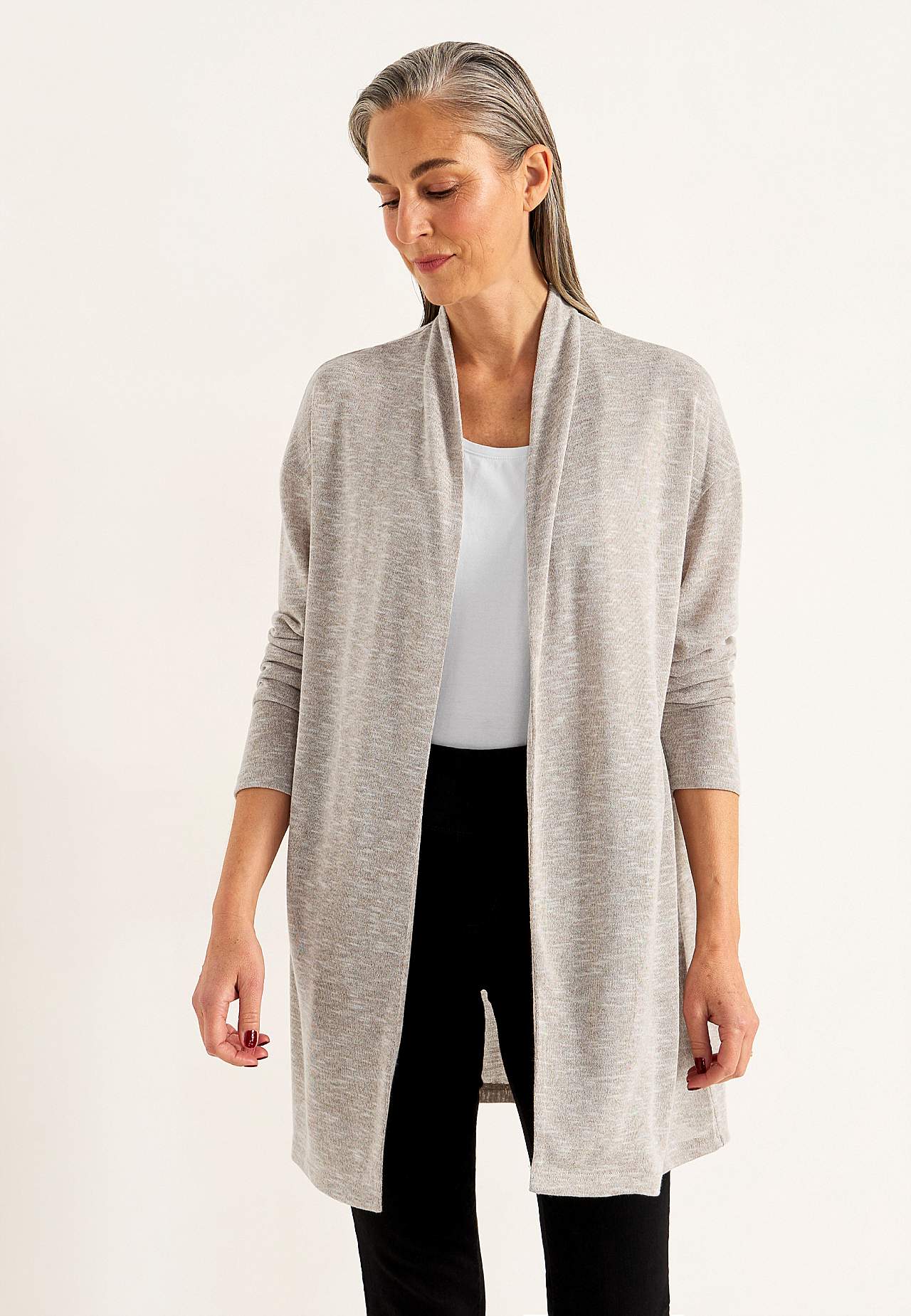 Otwarty rozpinany sweter
