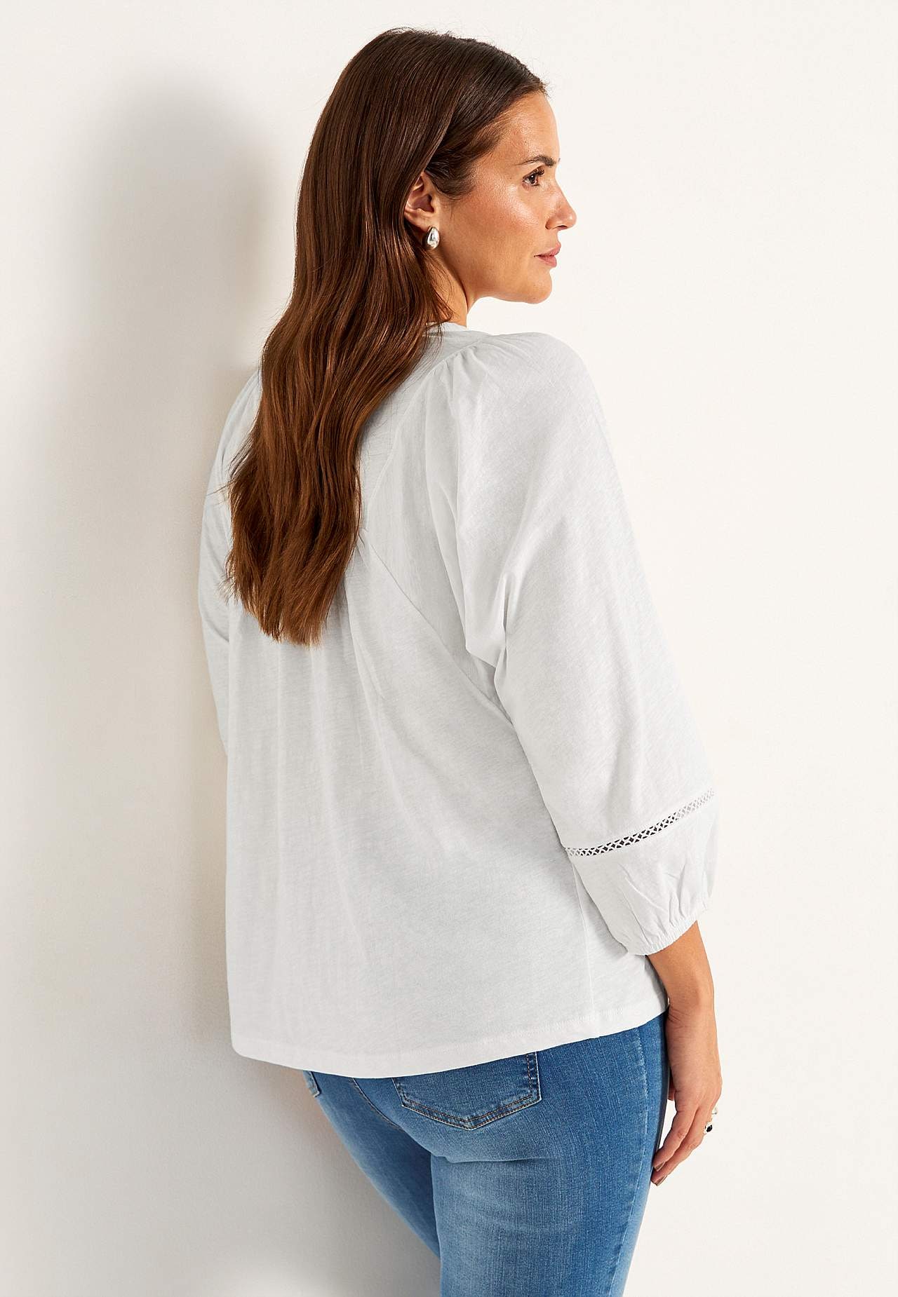 Top z dżerseju ze stylem boho