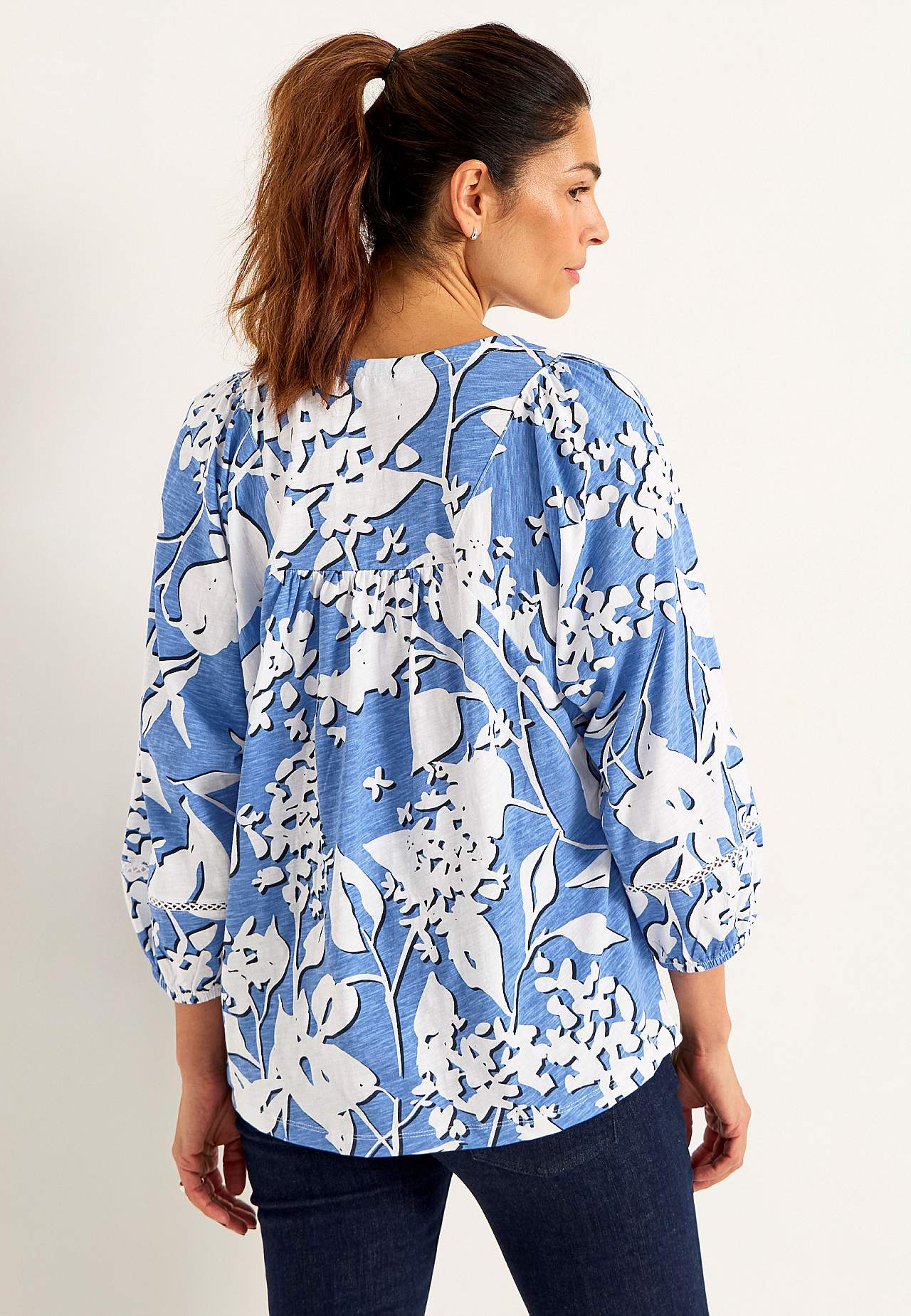 Top z dżerseju ze stylem boho