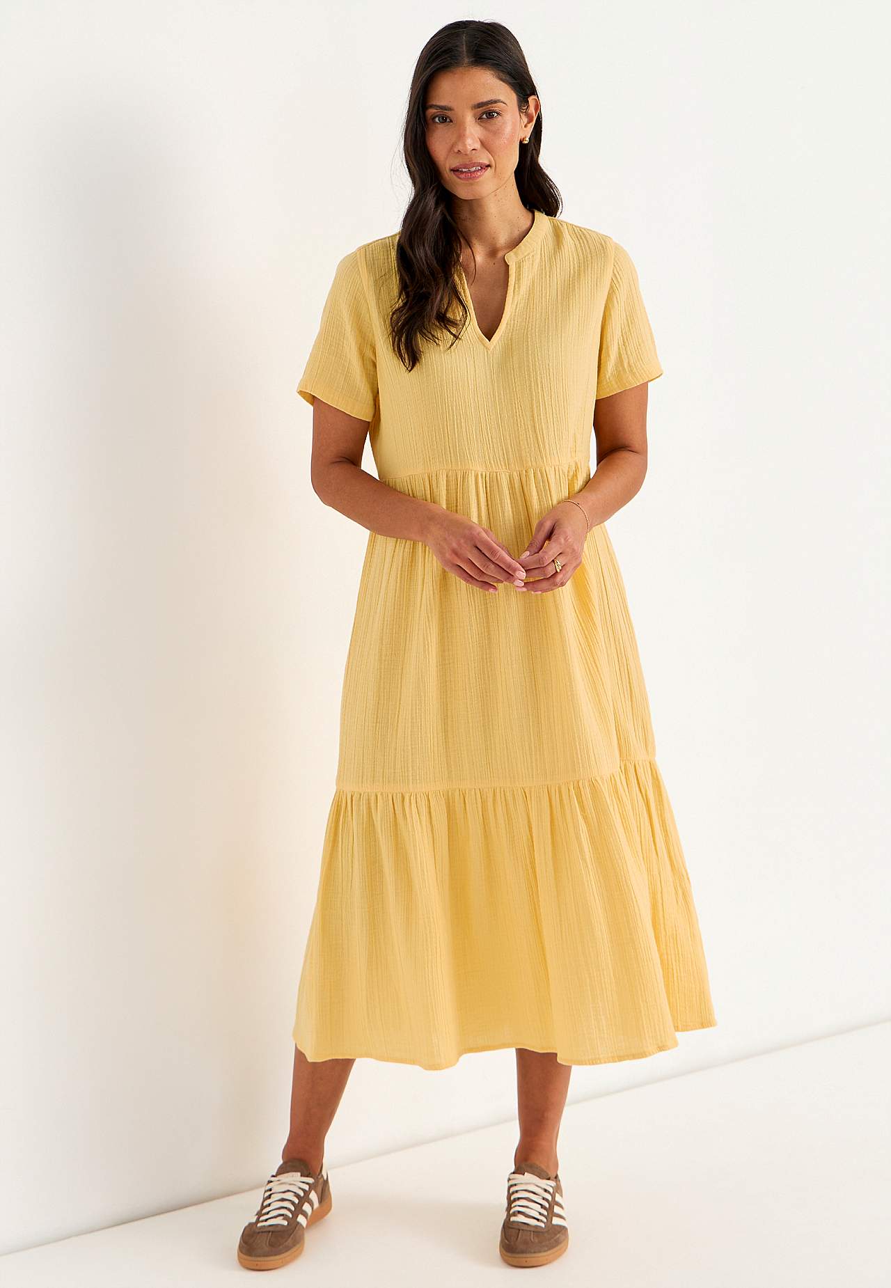 Sukienka z pofalowanej bawełny