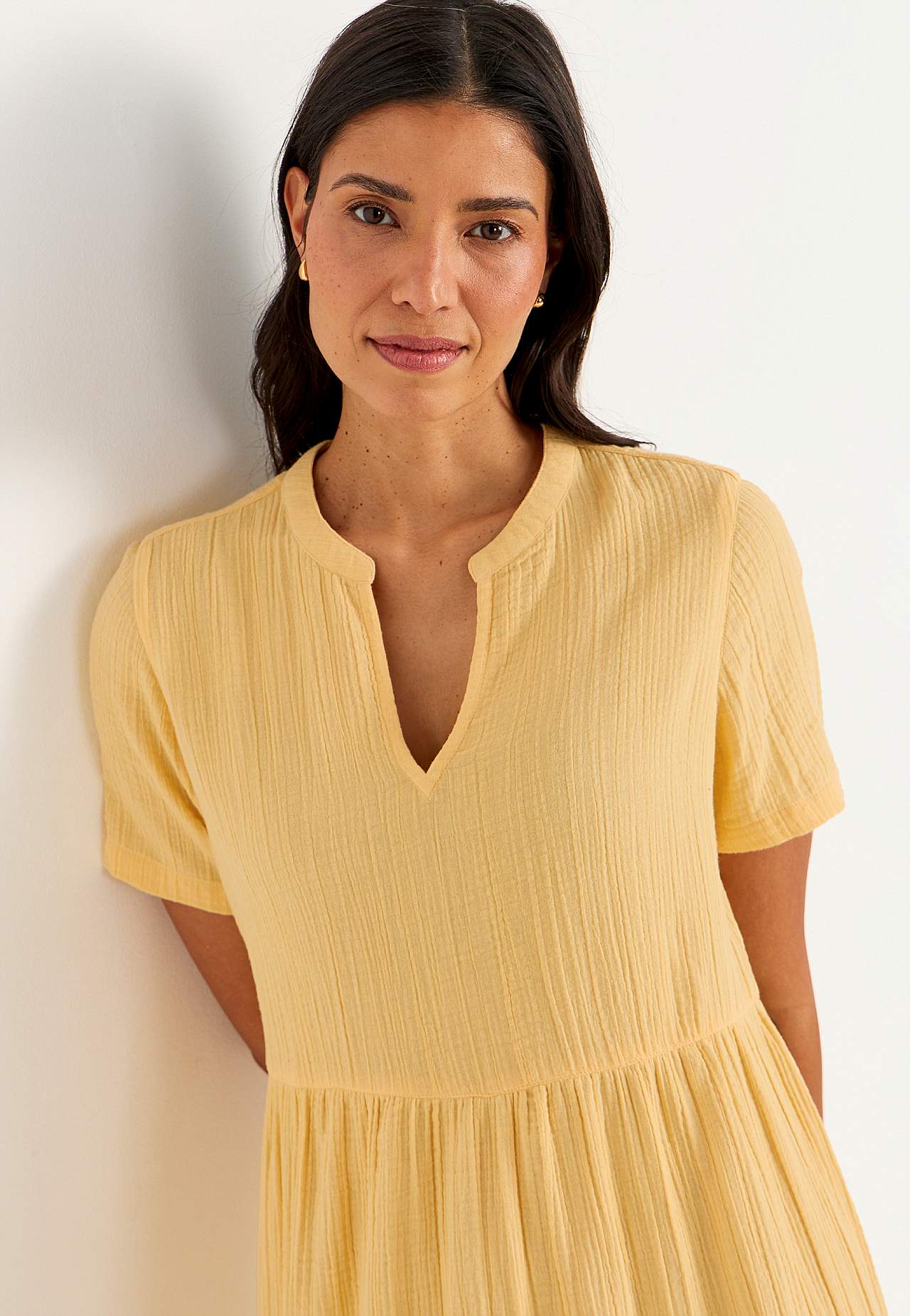 Sukienka z pofalowanej bawełny