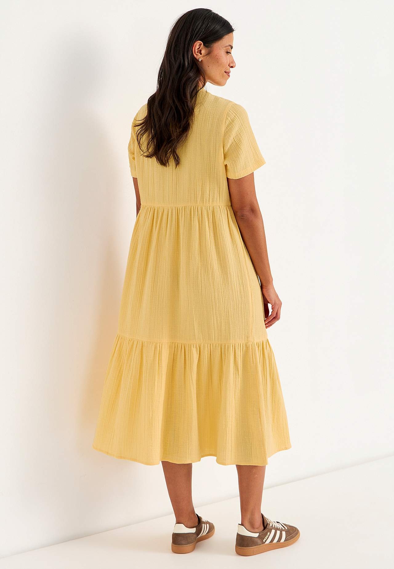 Sukienka z pofalowanej bawełny