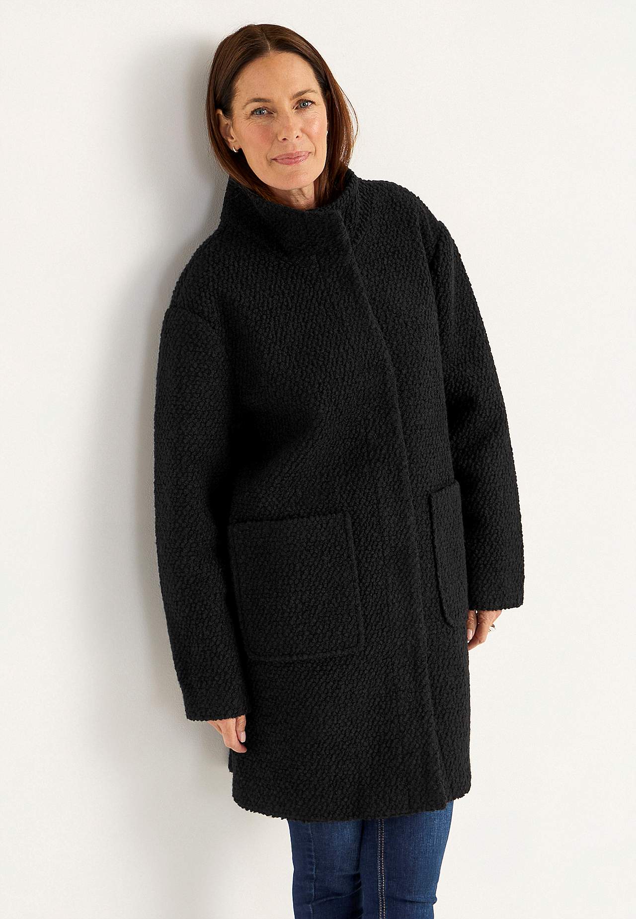 Płaszcz z mieszanki wełny