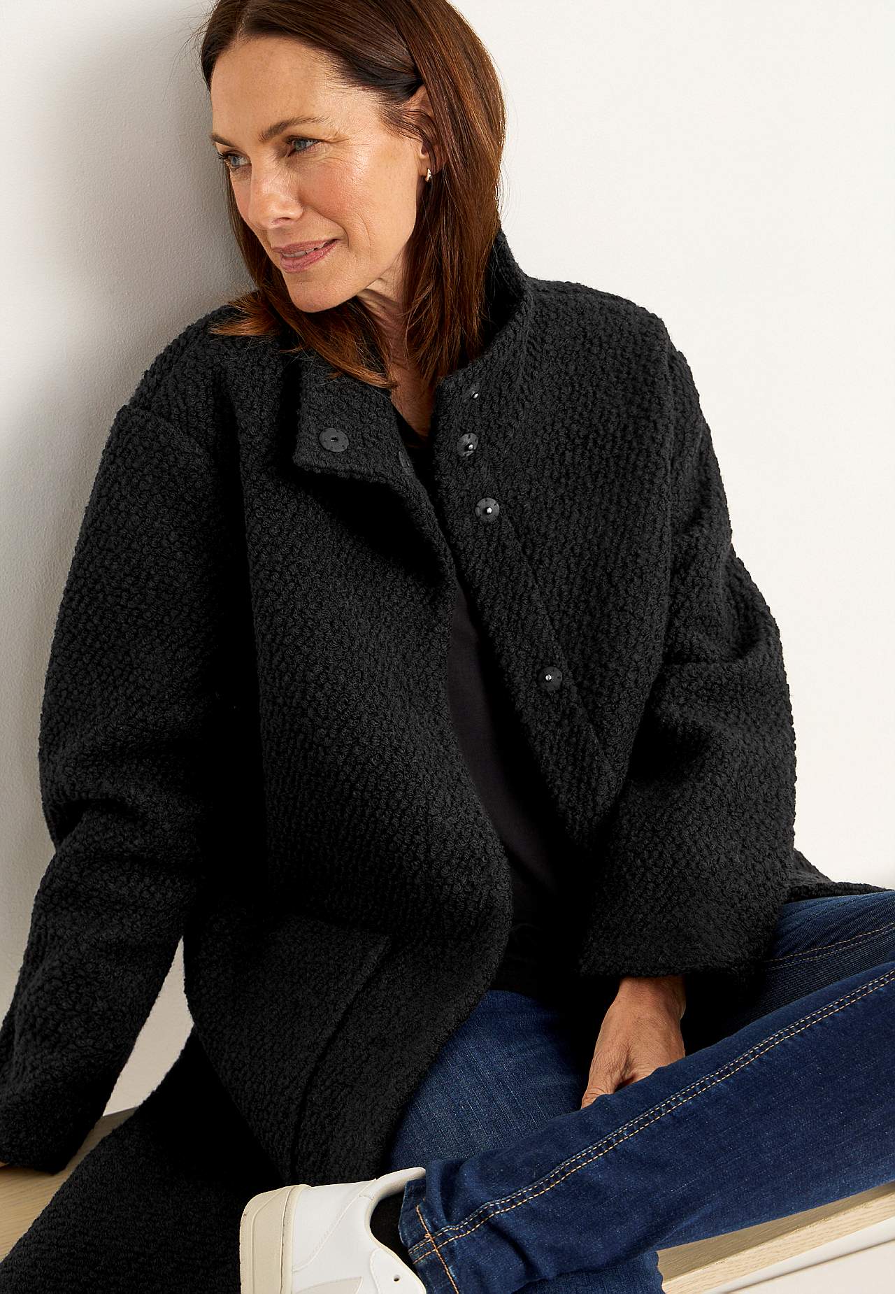 Płaszcz z mieszanki wełny