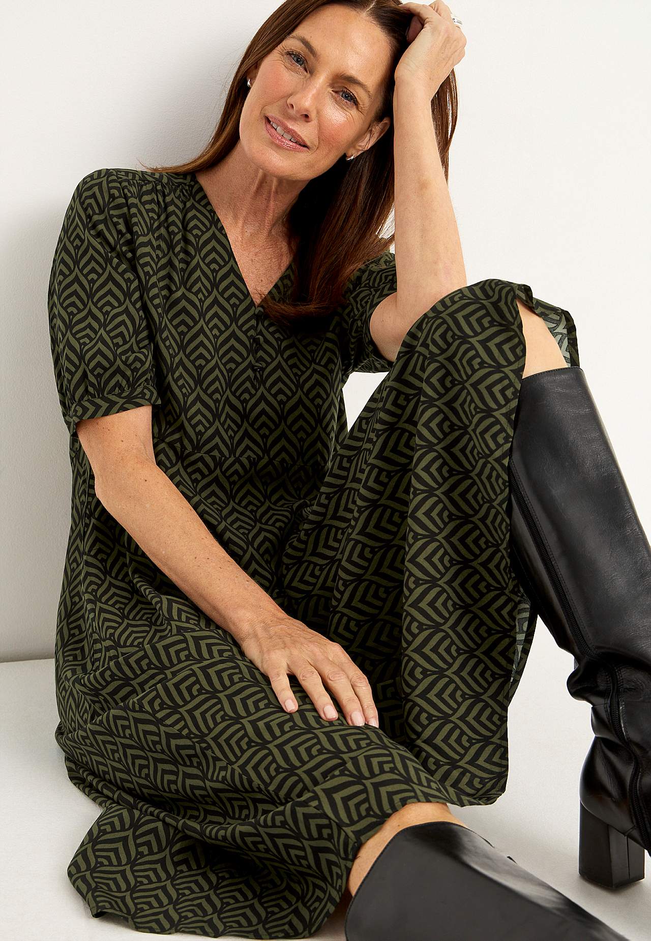 Wzorzysta sukienka
