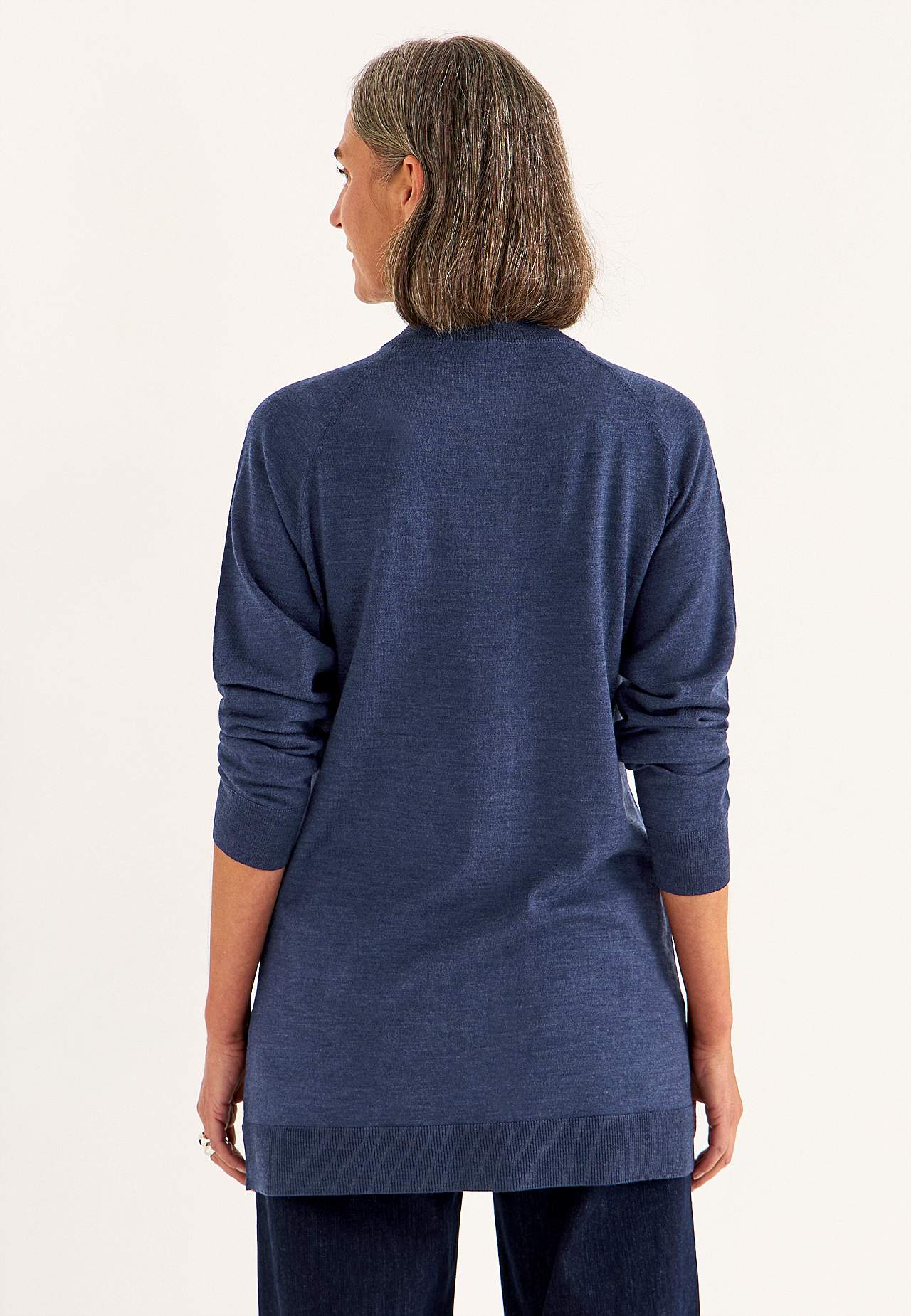 Rozpinany Premium sweter z wełny z merynosów