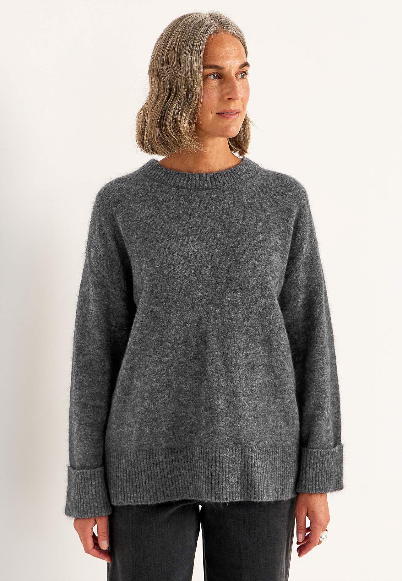 Sweter Premium z mieszanki moheru i wełny