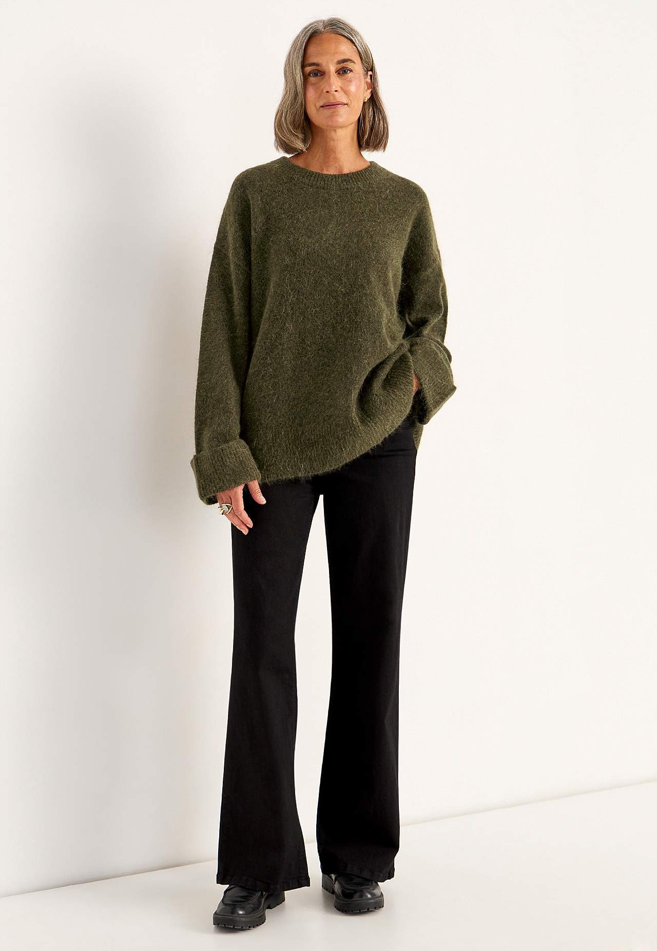 Sweter Premium z mieszanki moheru i wełny