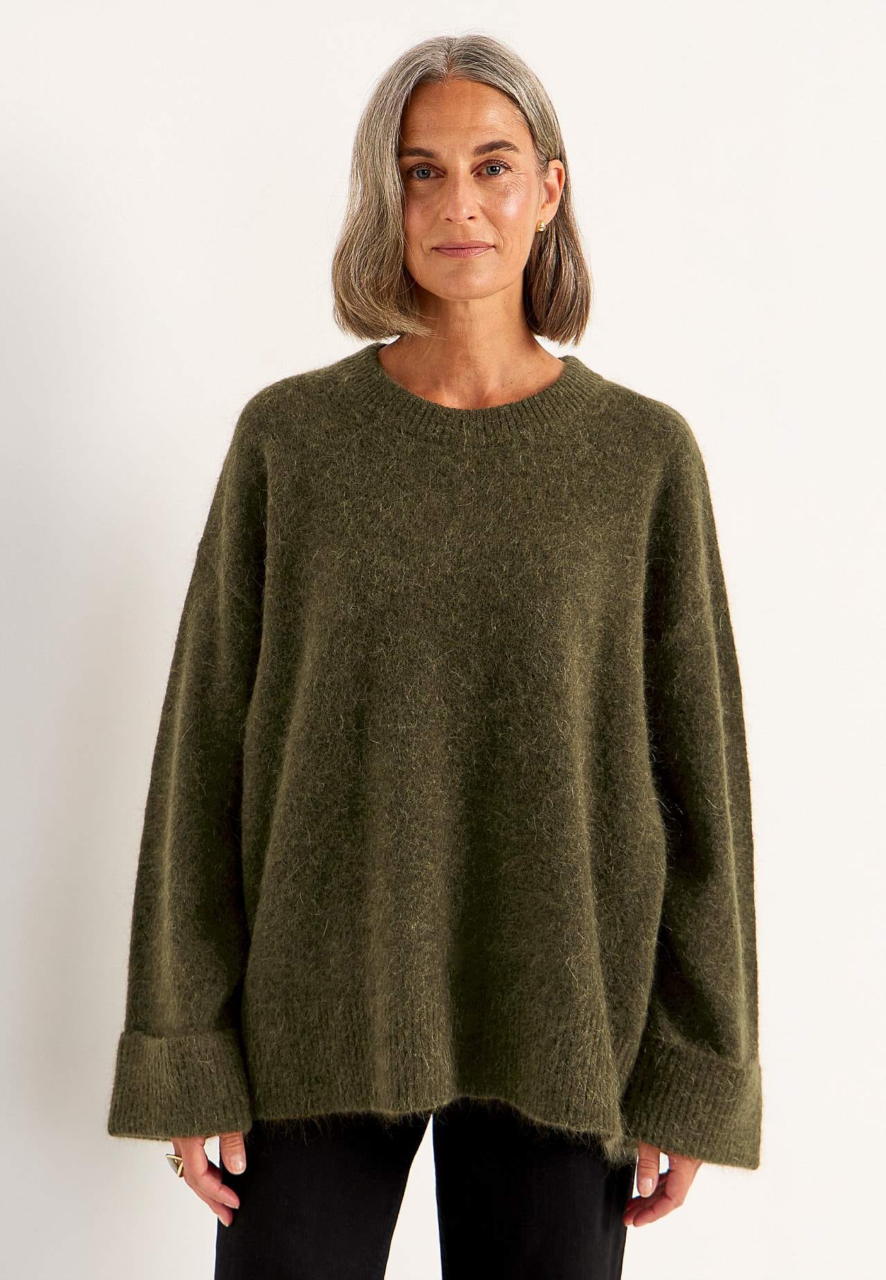 Sweter Premium z mieszanki moheru i wełny
