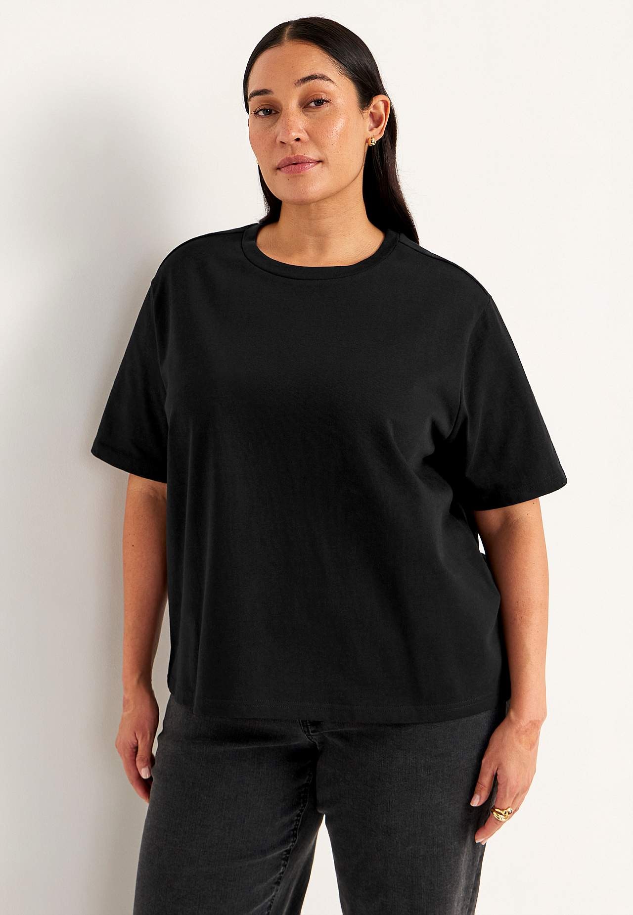 T-shirt z trudnego dżerseju bawełnianego