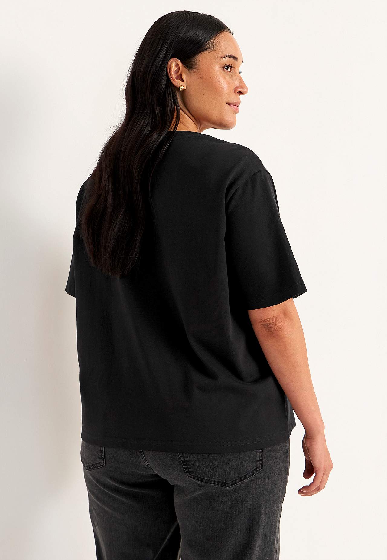 T-shirt z trudnego dżerseju bawełnianego