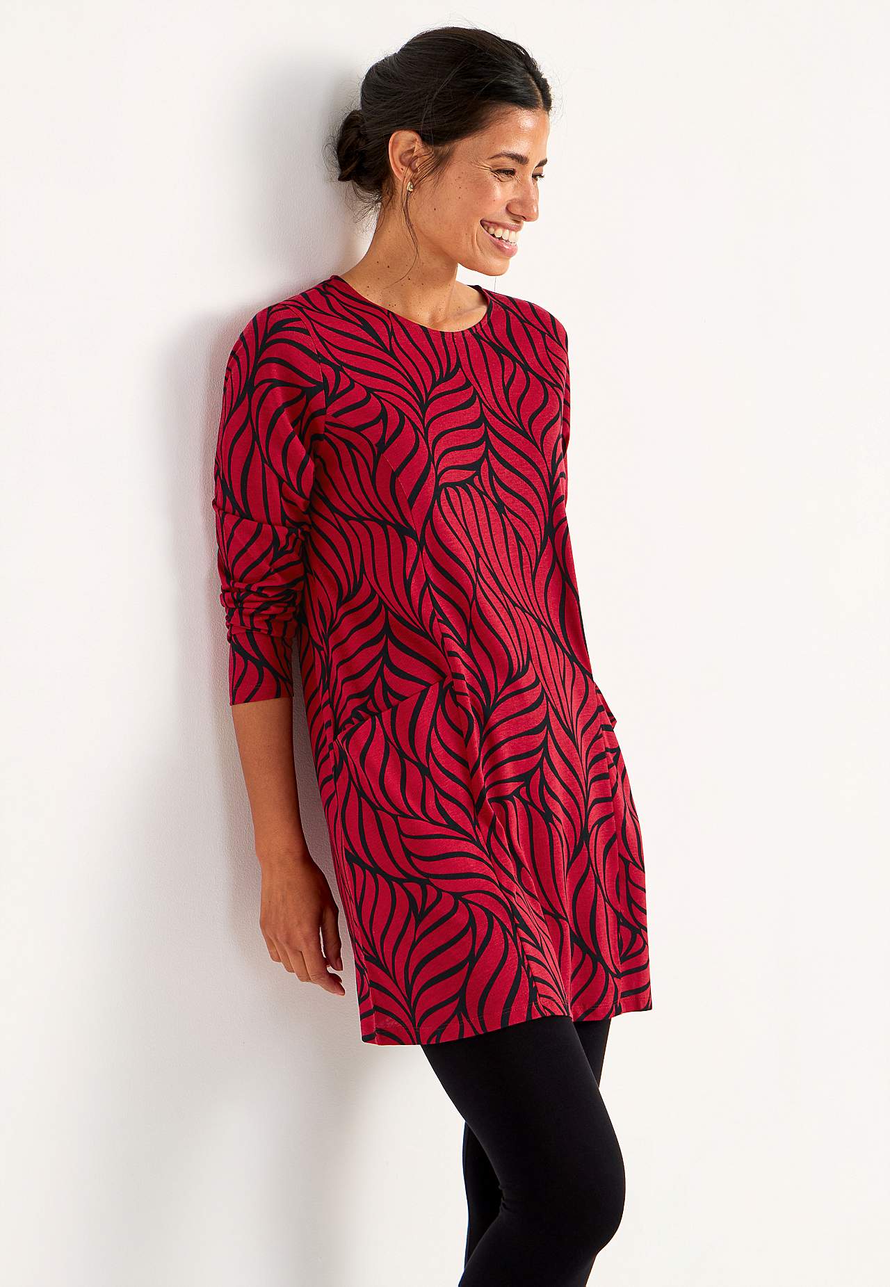 Tunika z dżerseju z kieszeniami