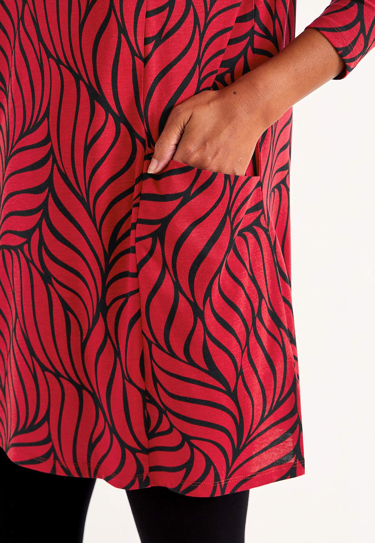 Tunika z dżerseju z kieszeniami