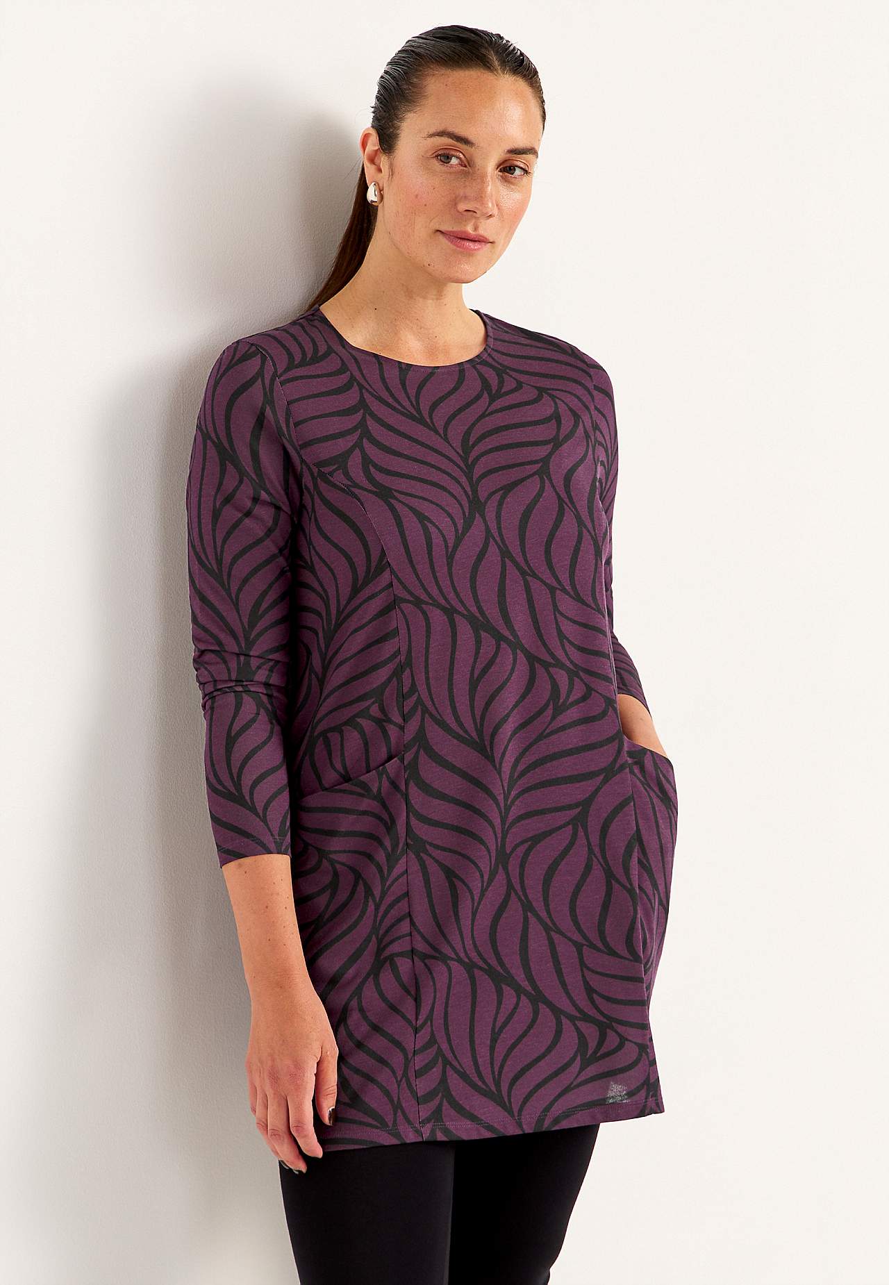 Tunika z dżerseju z kieszeniami