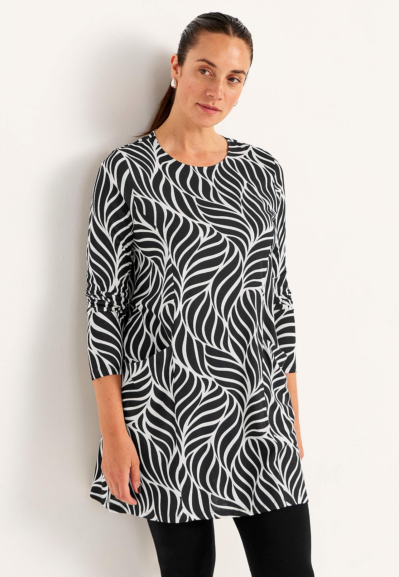 Tunika z dżerseju z kieszeniami