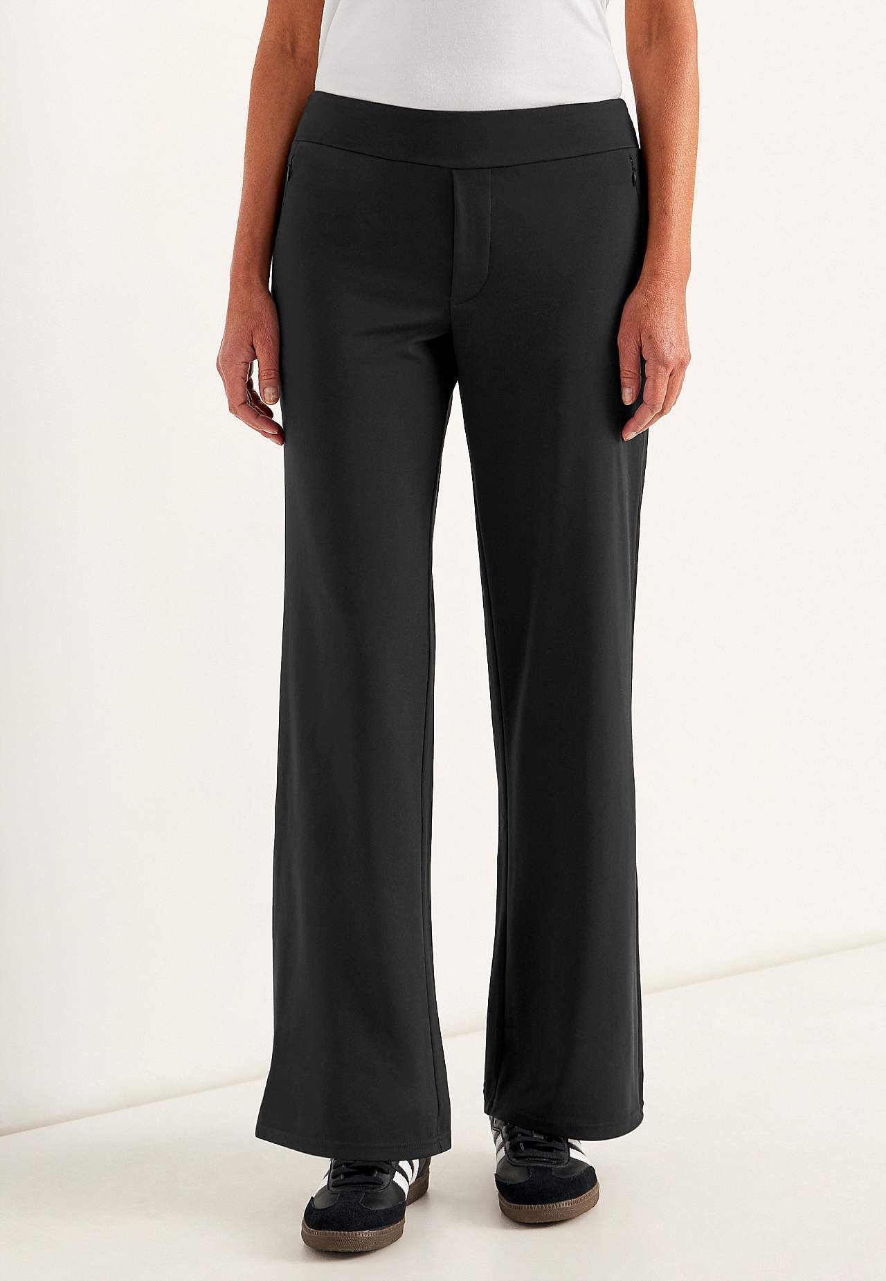 Wszechstronne i szerokie spodnie z dżerseju Daria