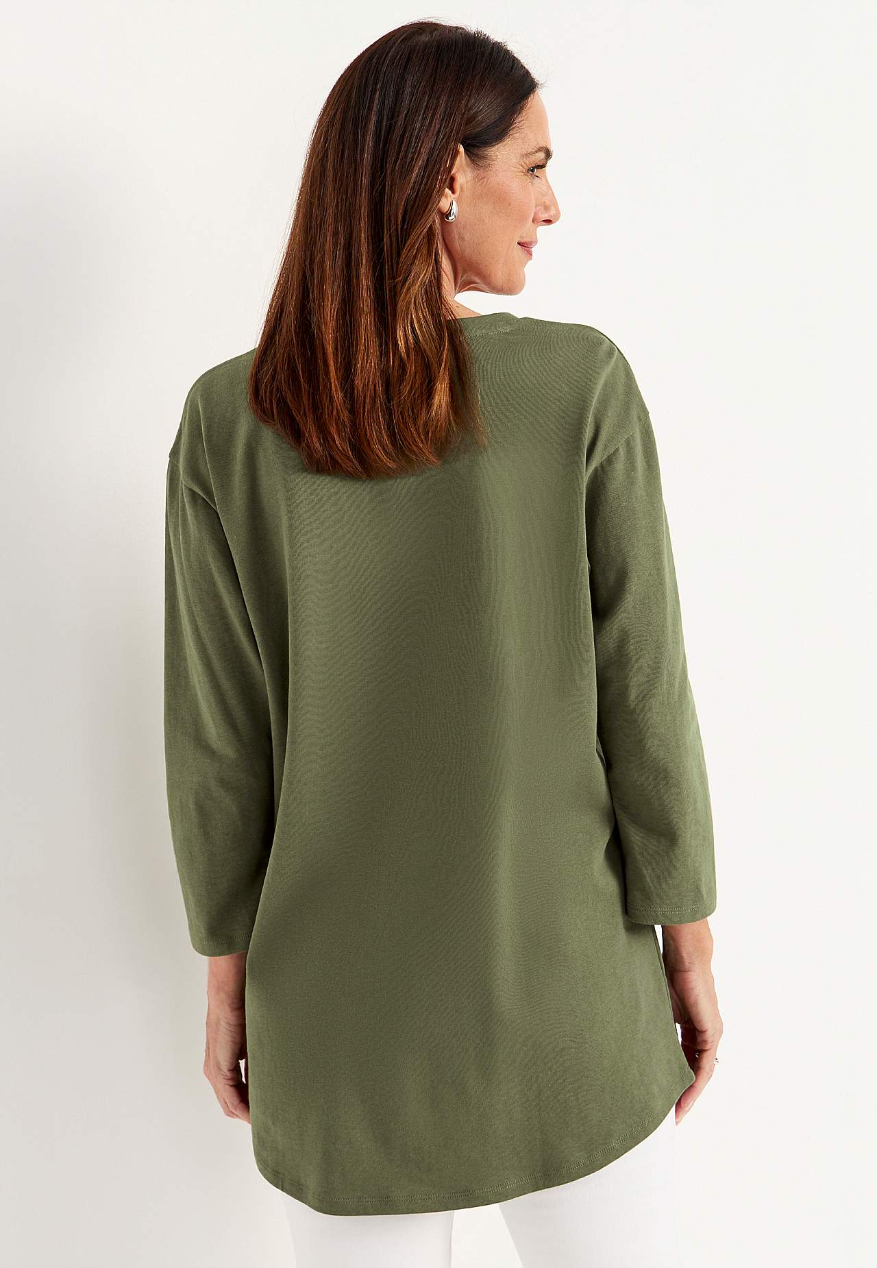 Tunika z dżerseju z bawełny organicznej z kieszeniami