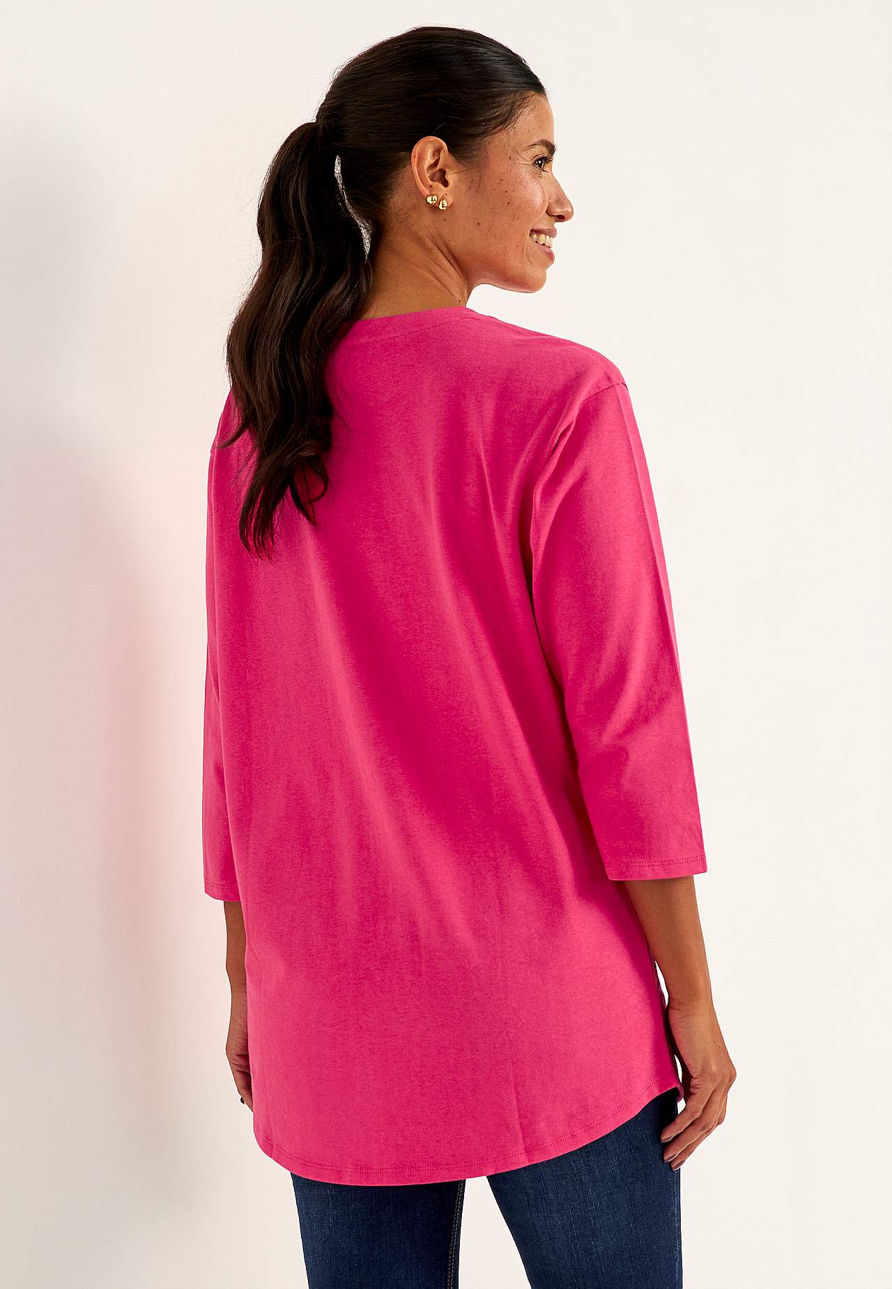 Tunika z dżerseju z bawełny organicznej z kieszeniami