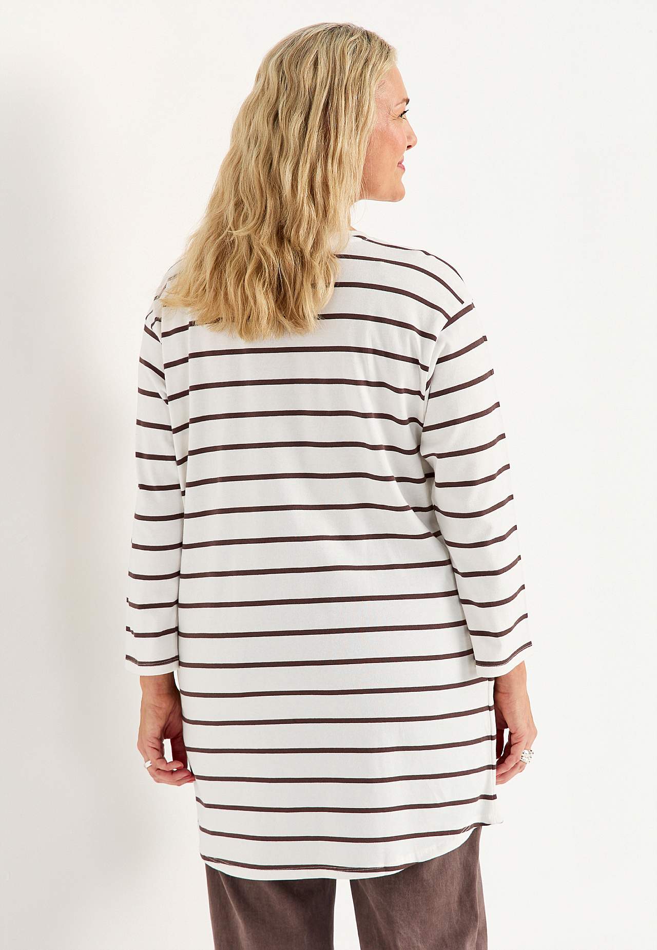 Tunika z dżerseju z bawełny organicznej z kieszeniami