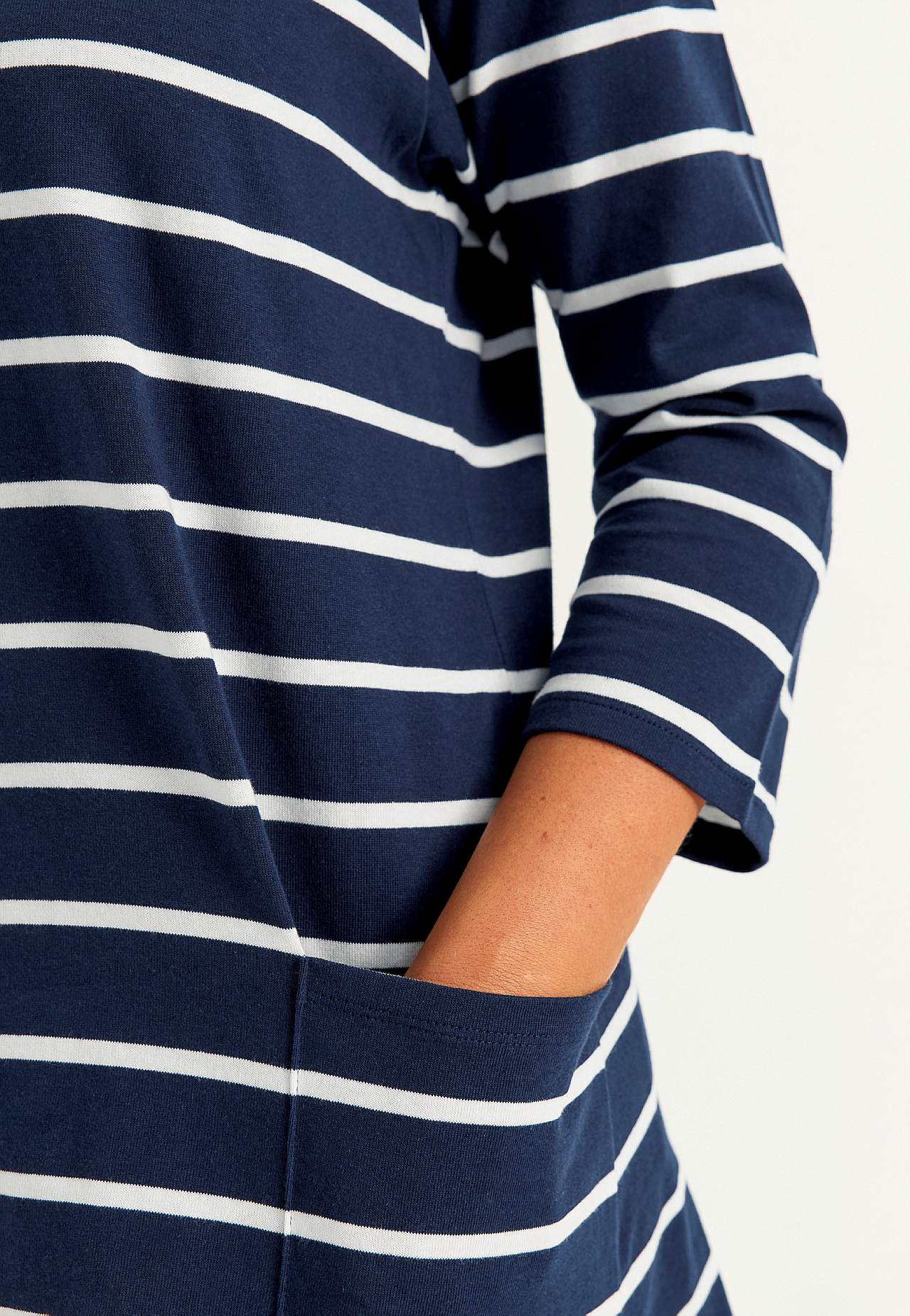 Tunika z dżerseju z bawełny organicznej z kieszeniami