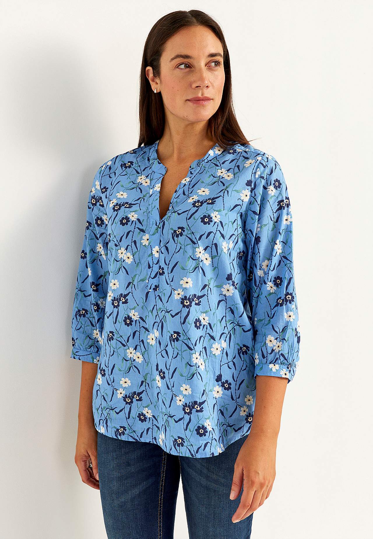 Tkana tunika w kwiaty