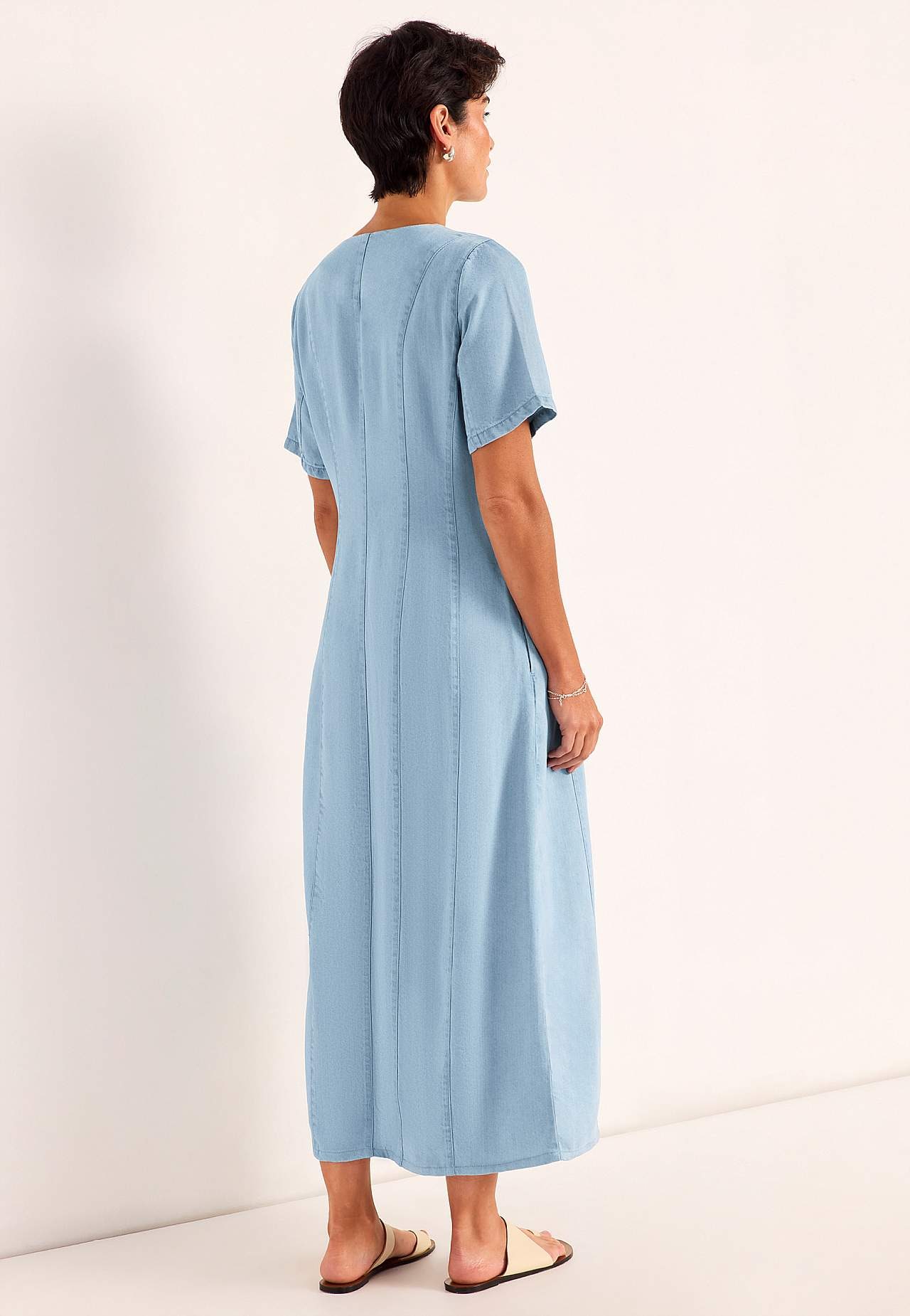 Ultramiękka Premium sukienka jeansowa z guzikami