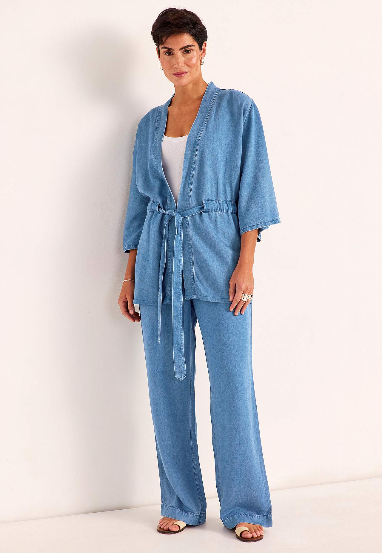 Ultramiękka Premium kurtka kimono z dżinsu