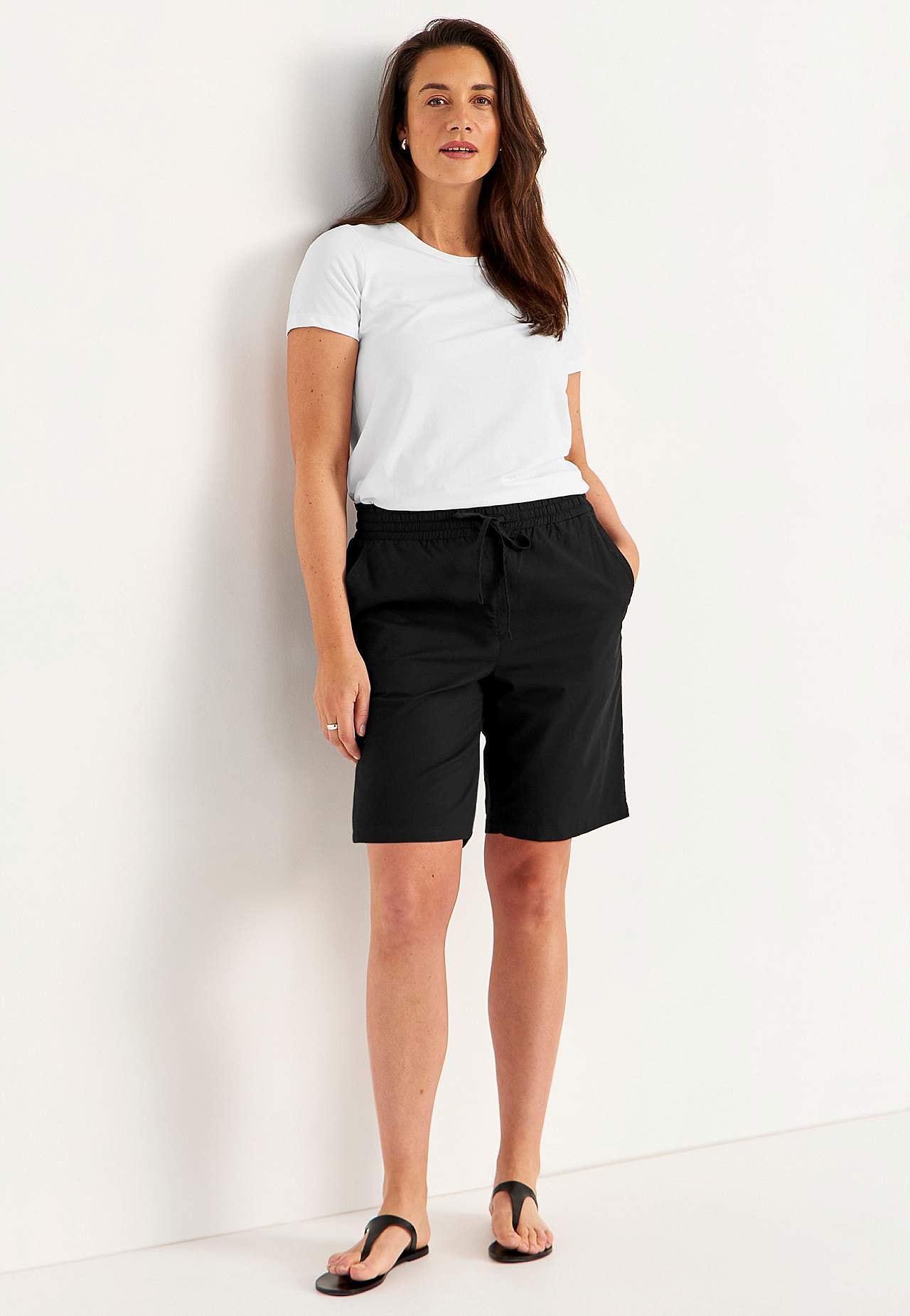 Szorty ze spranej bawełny