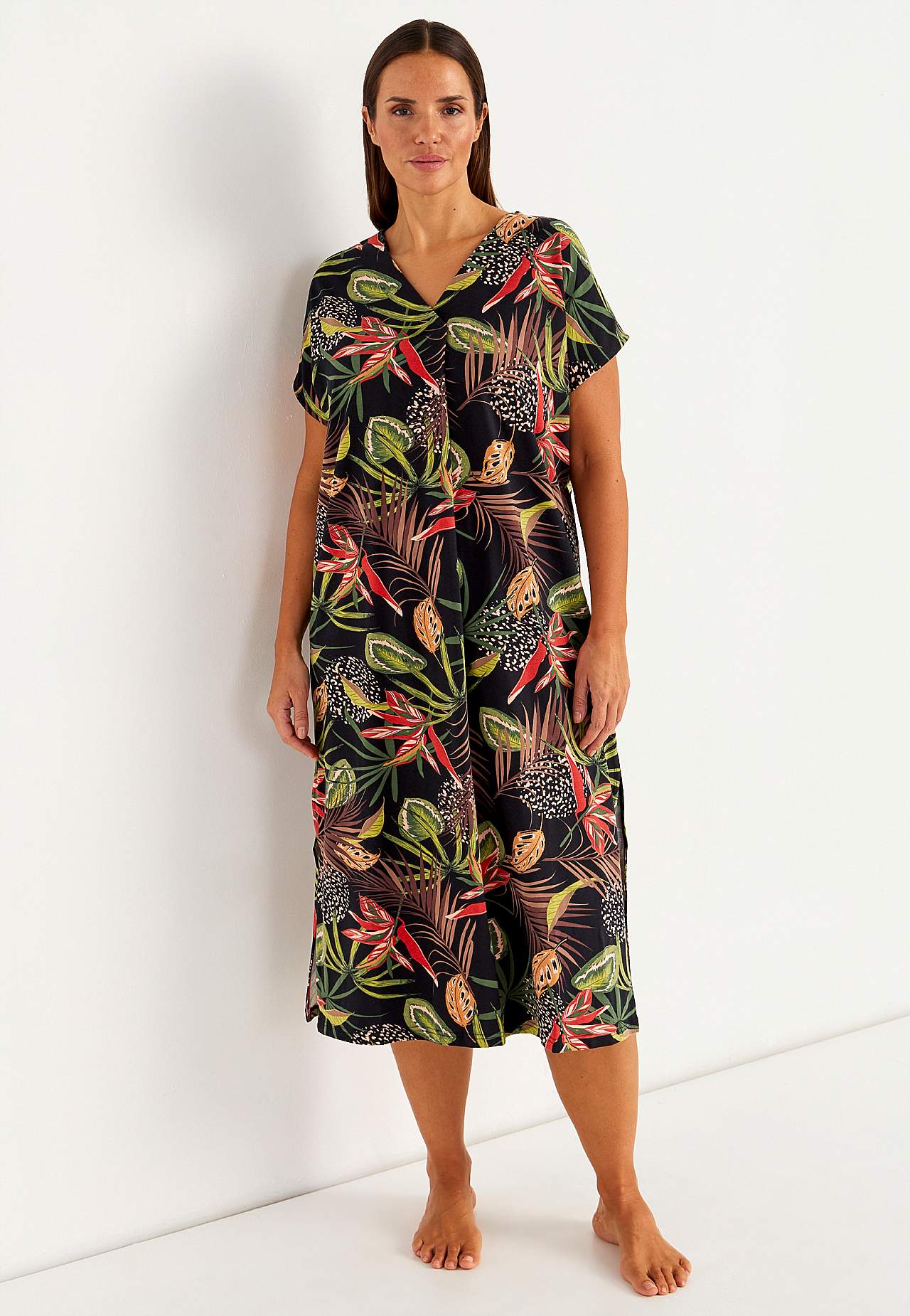 Kaftan na plażę z dżerseju