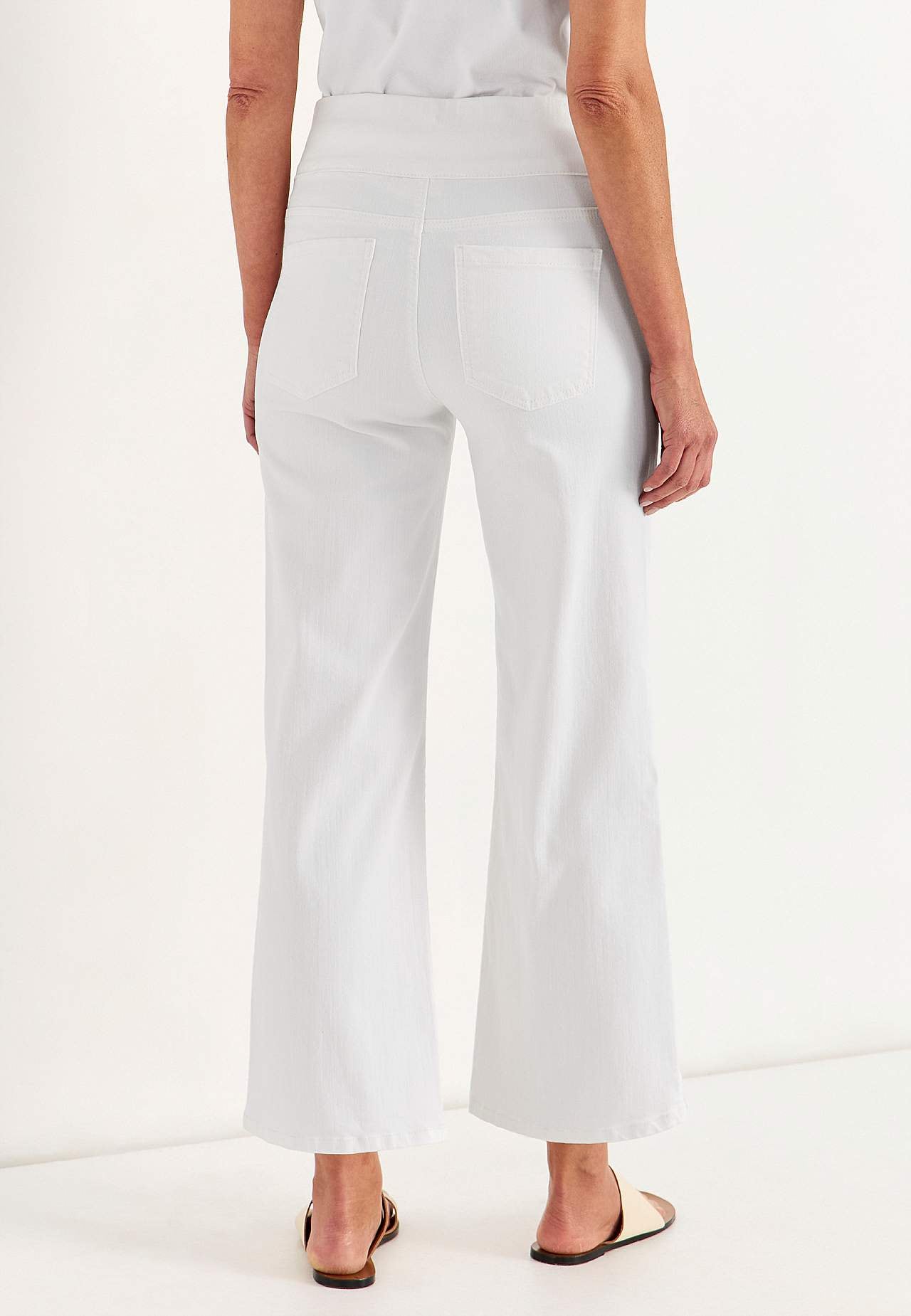 Szerokie dżinsy do kostek z wysoką talią Elisa