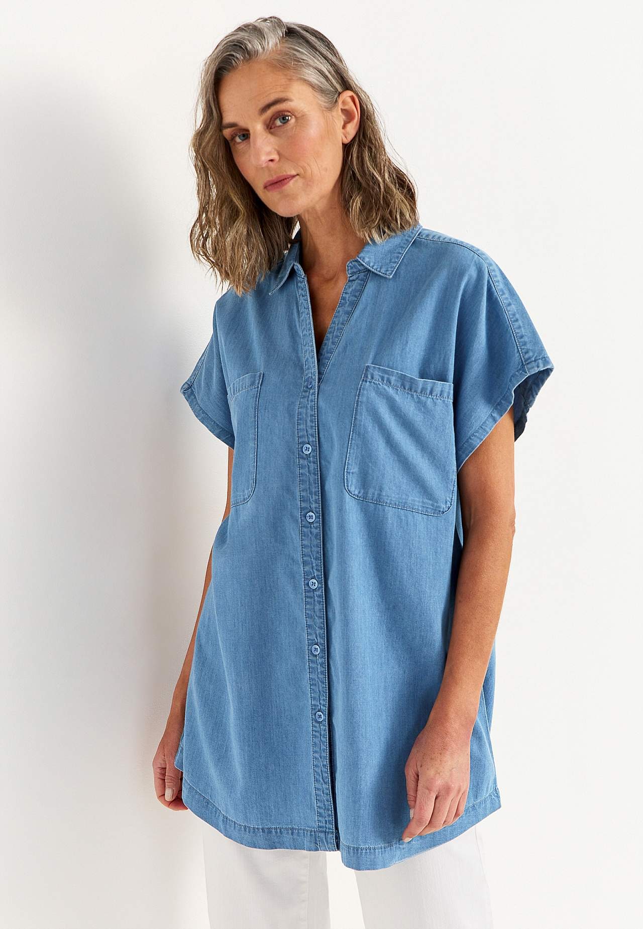 Super miękka tunika dżinsowa