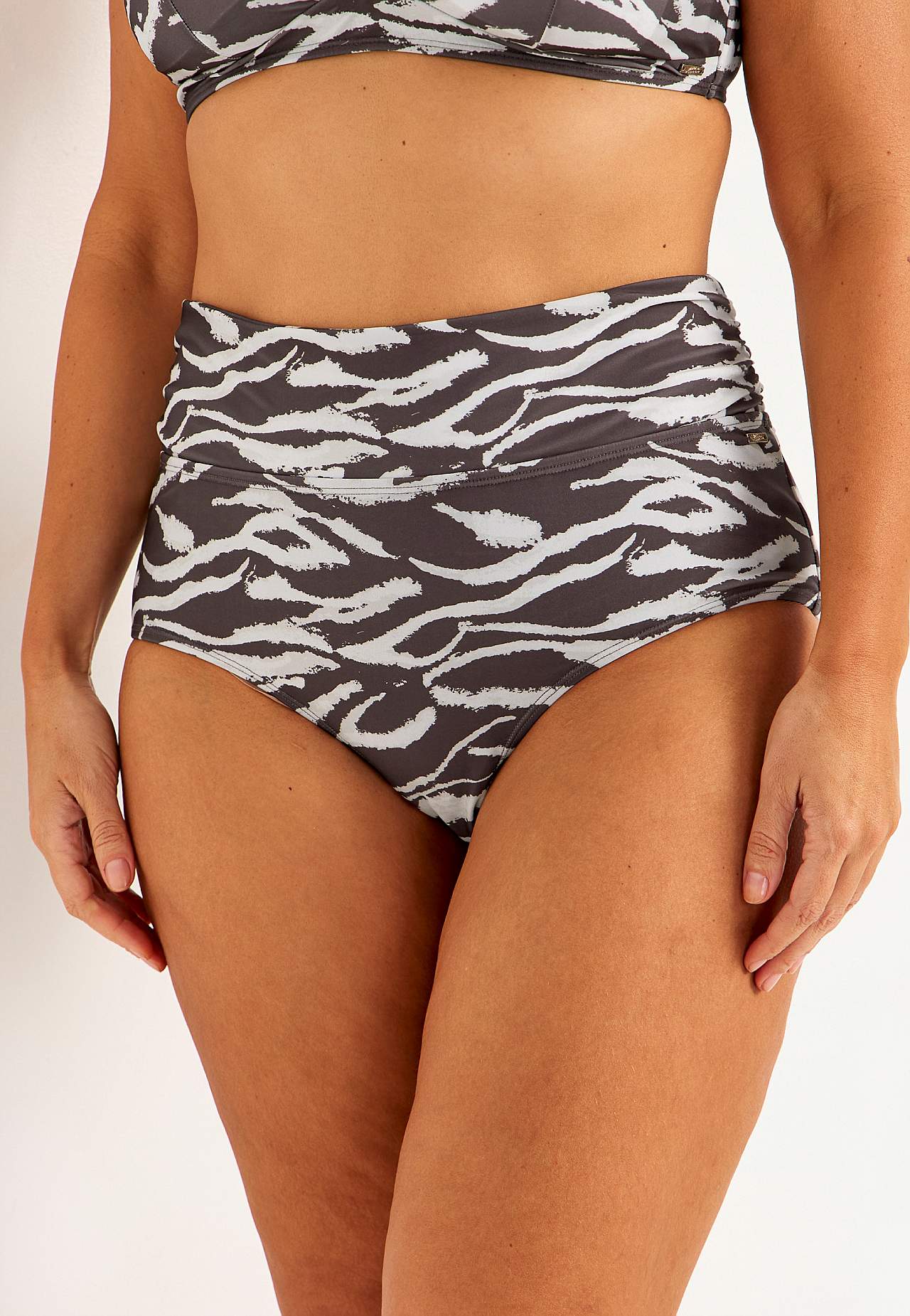 Majtki do bikini ze składaną krawędzią w talii Amalfi